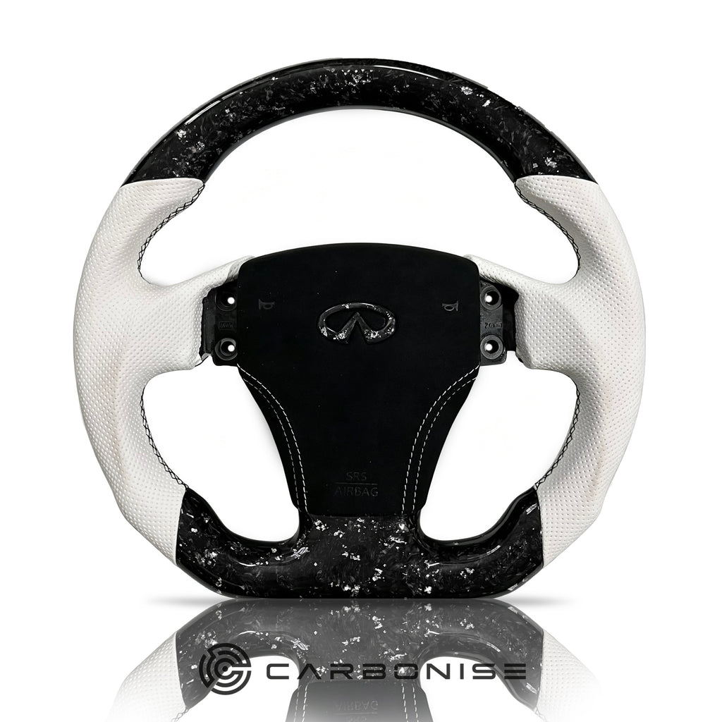 Infiniti Steering Wheel (Forged Carbon Fiber+Perforated Leather) #03