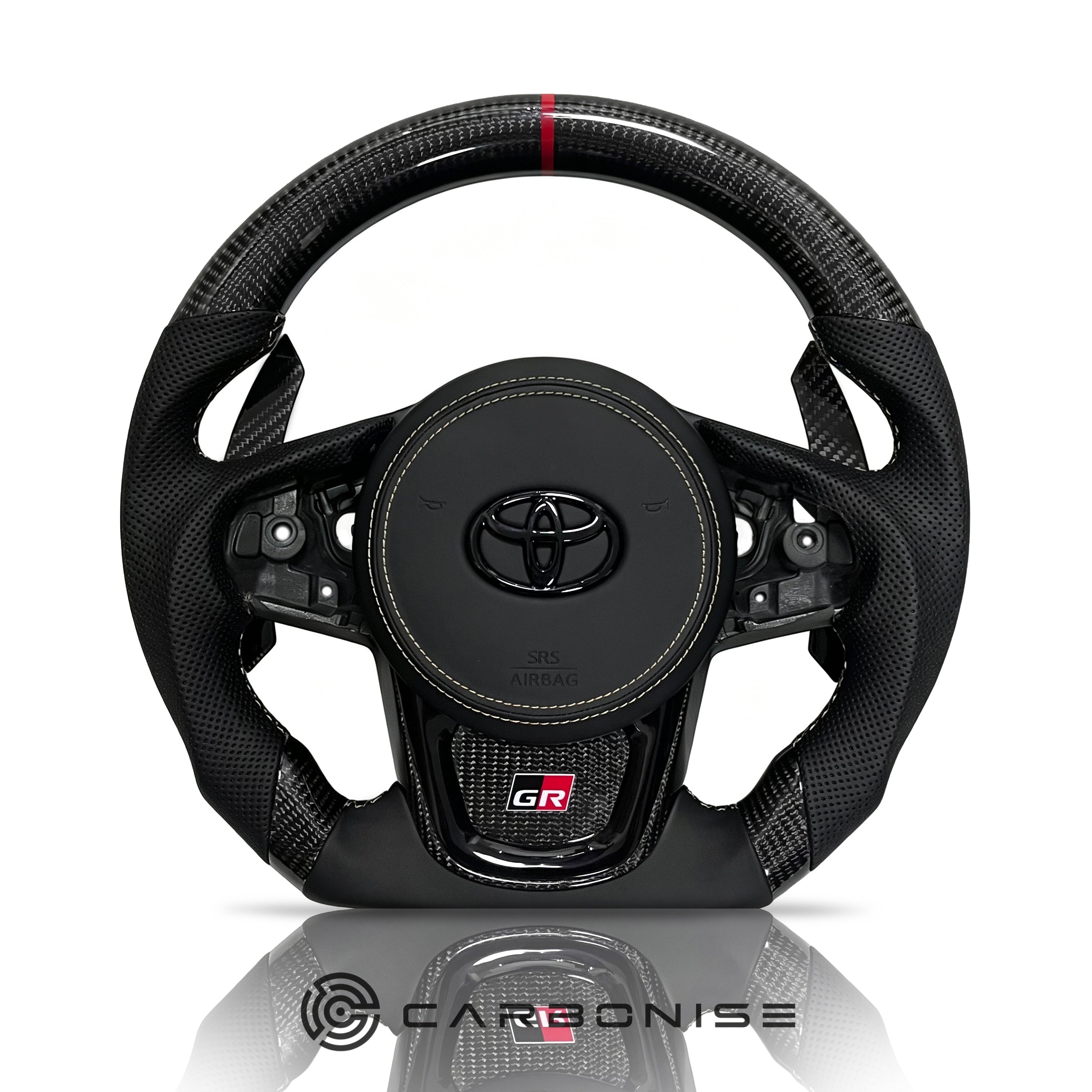 Supra Steering Wheel (Carbon Fiber+Perforated Leather)#13