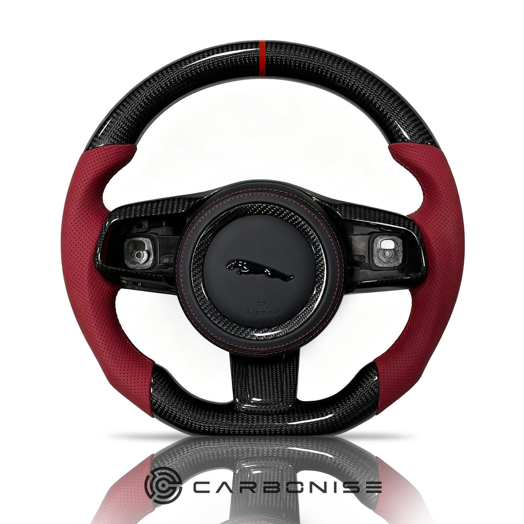 Jaguar Steering Wheel (Carbon Fiber+Perforated Leather) @5