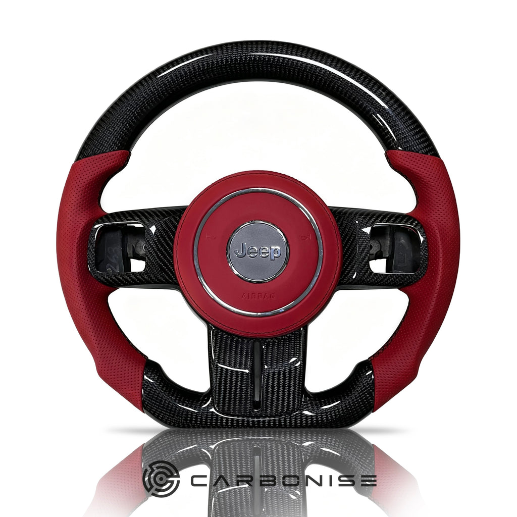 Jeep Steering Wheel (Carbon Fiber+Perforated Leather) @1