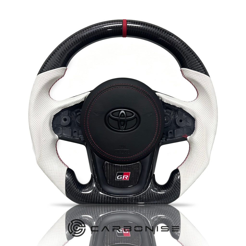 Supra Carbon fiber Steering Wheel (Carbon Fiber+Perforated Leather)#04