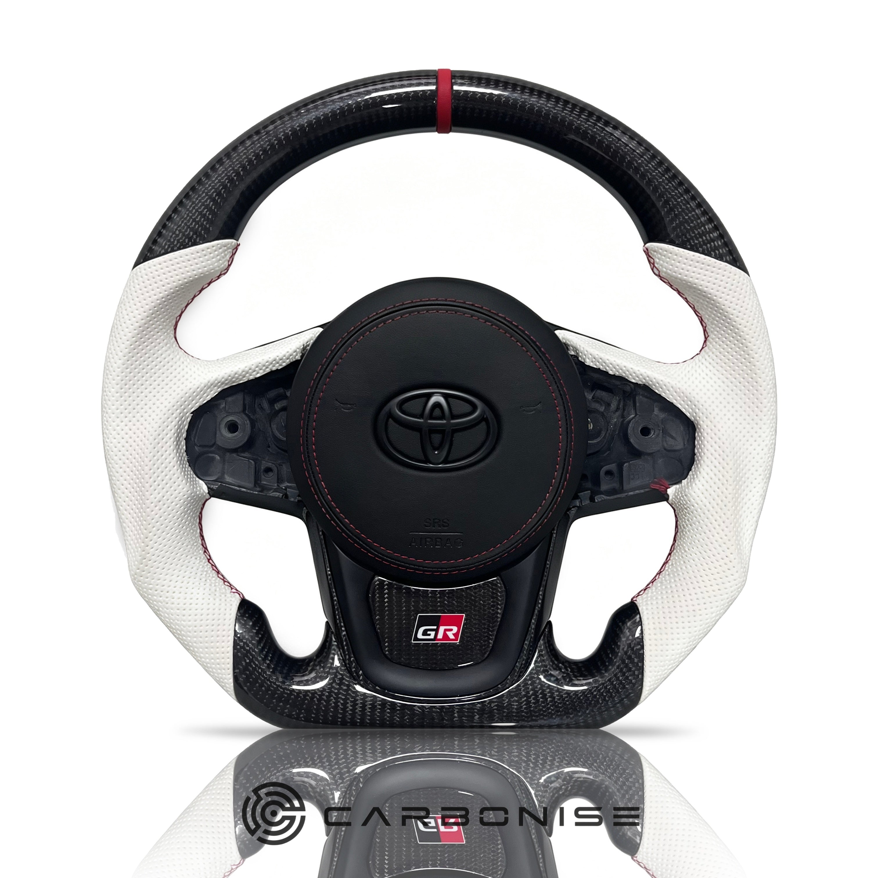 Supra Carbon fiber Steering Wheel (Carbon Fiber+Perforated Leather)#04