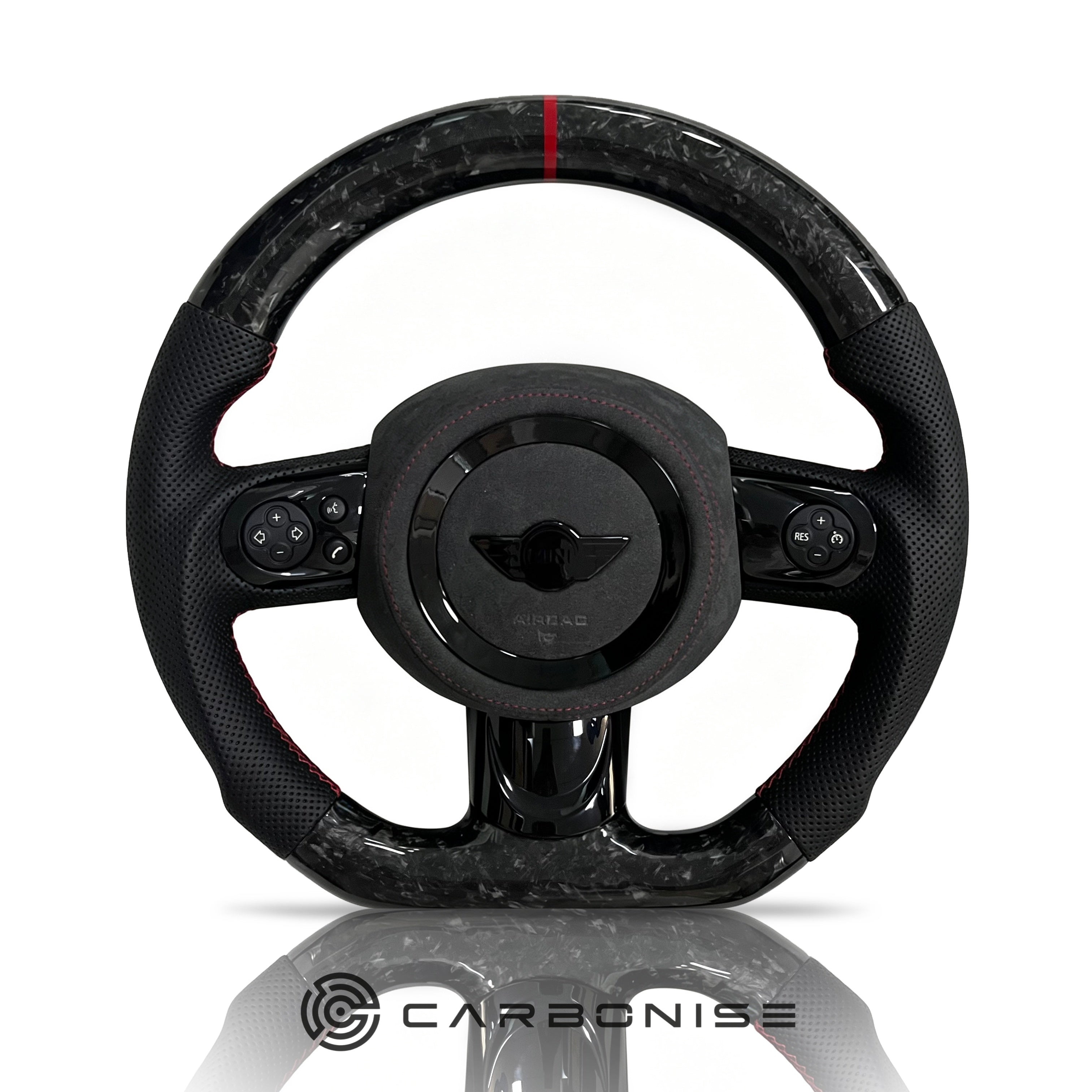 Mini Cooper Steering Wheel (Forged Carbon+Perforated Leather) #2