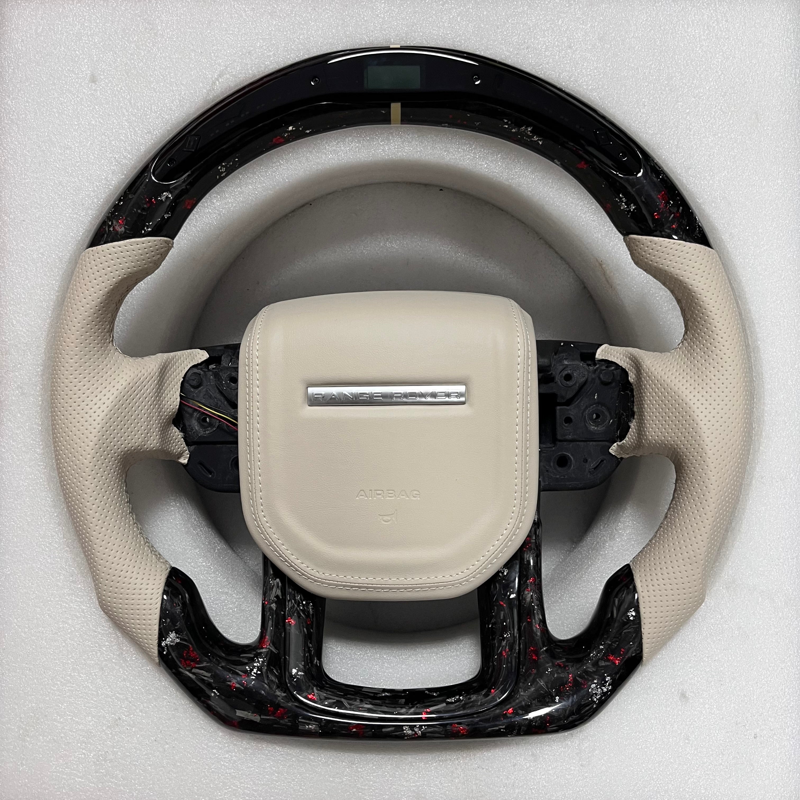 Range Rover Steering Wheel (Forged Carbon Fiber+Perforated Leather)