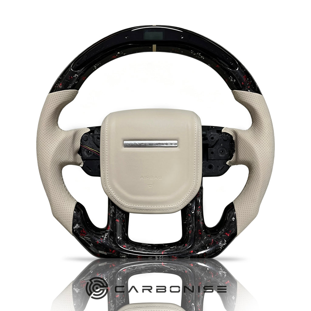 Range Rover Steering Wheel (Forged Carbon Fiber+Perforated Leather) #1