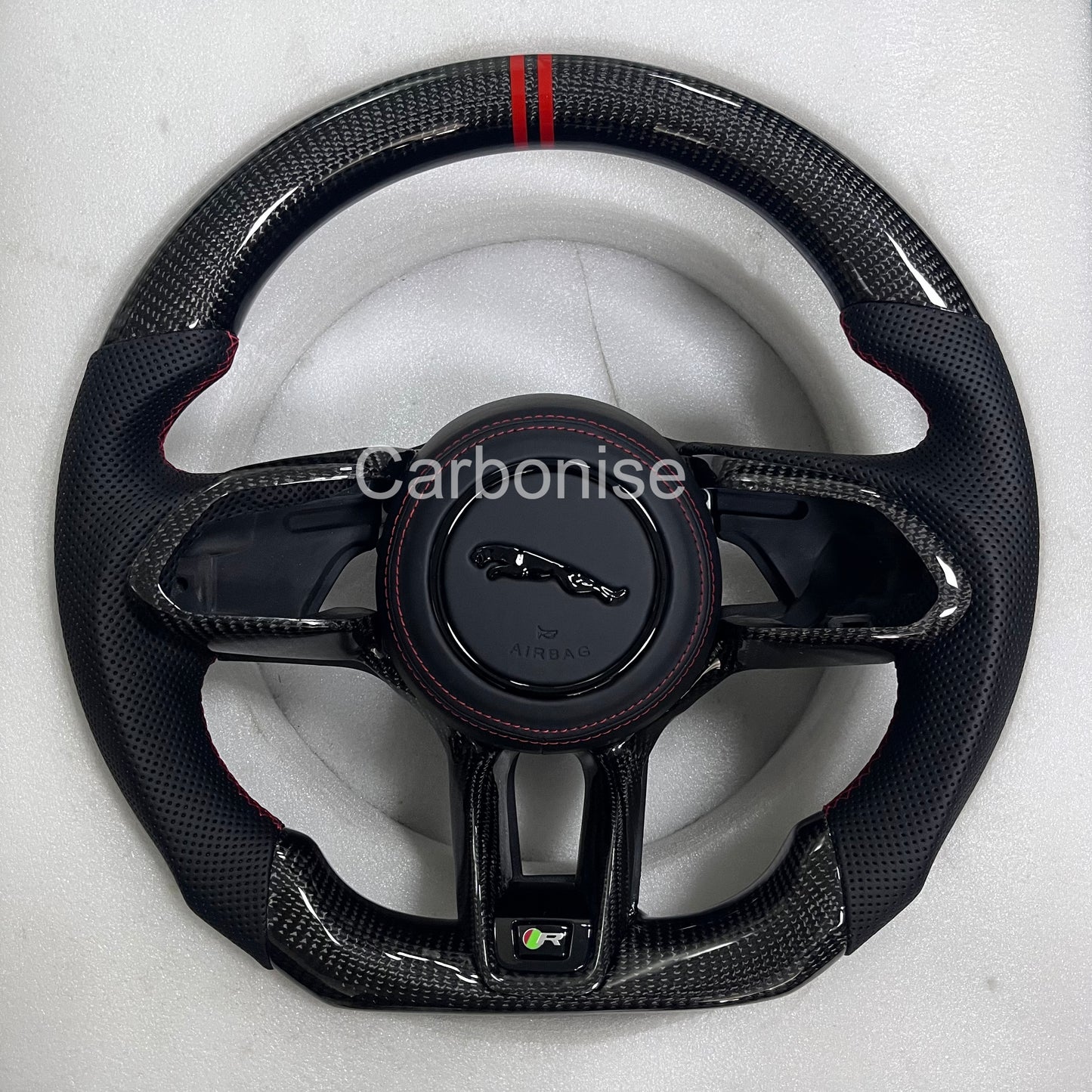 Jaguar Steering Wheel (Carbon Fiber+Perforated Leather) @8