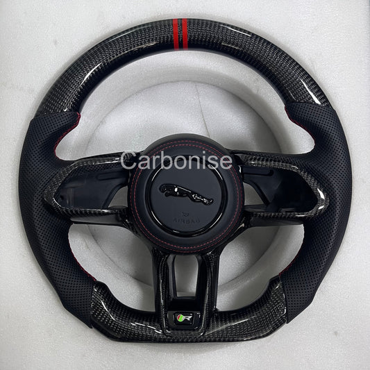 Jaguar Steering Wheel (Carbon Fiber+Perforated Leather) @8