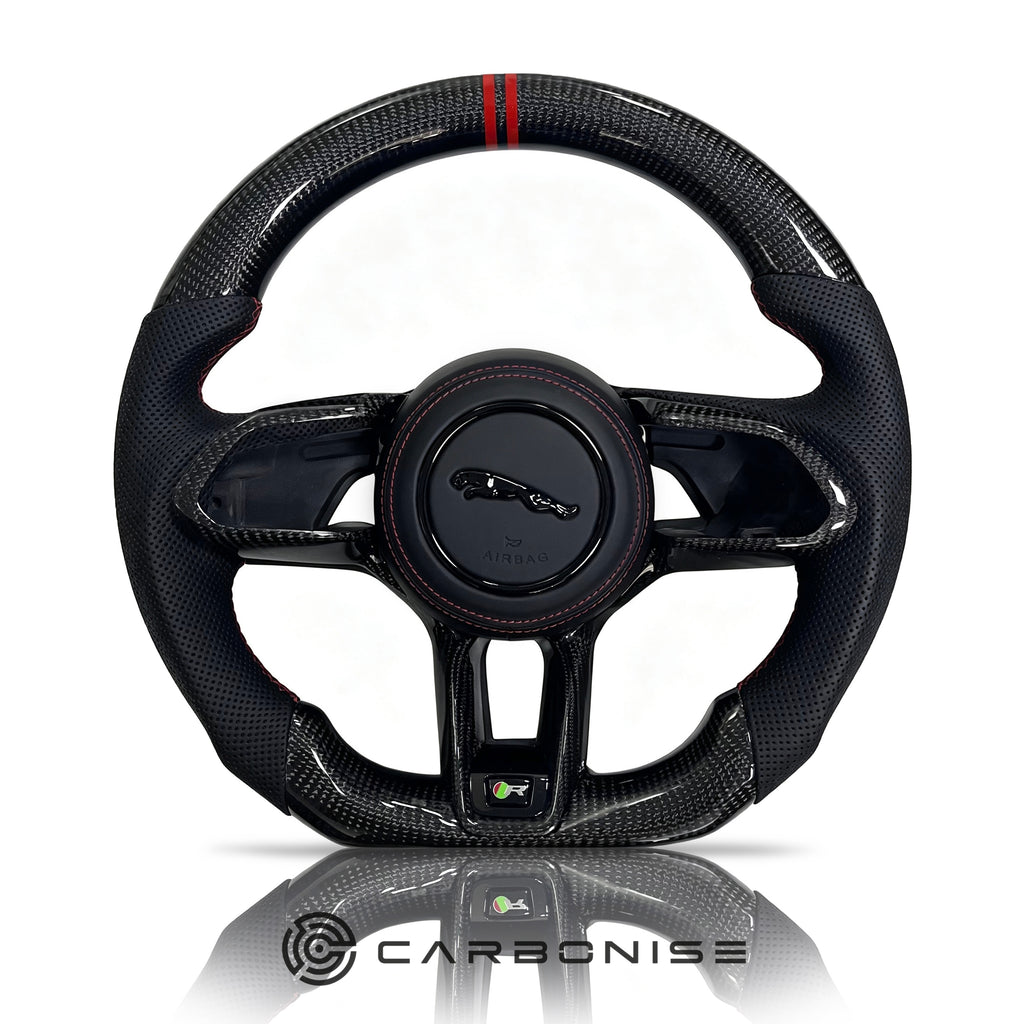 Jaguar Steering Wheel (Carbon Fiber+Perforated Leather) @8