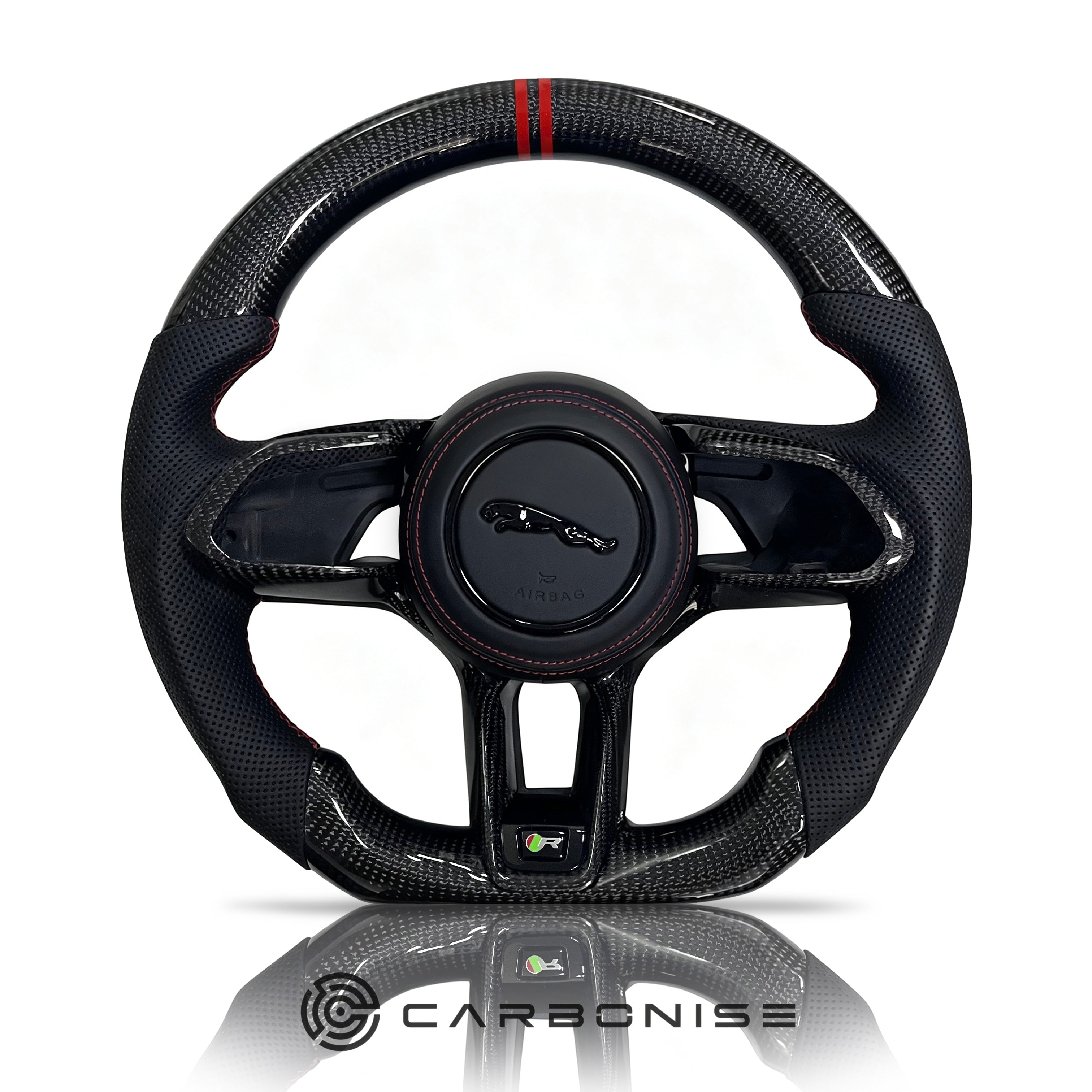 Jaguar Steering Wheel (Carbon Fiber+Perforated Leather) @8
