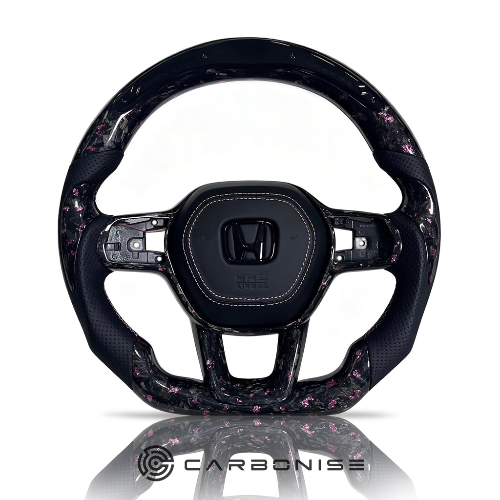 Honda Steering Wheel (Forged Carbon Fiber+Perforated Leather) @11
