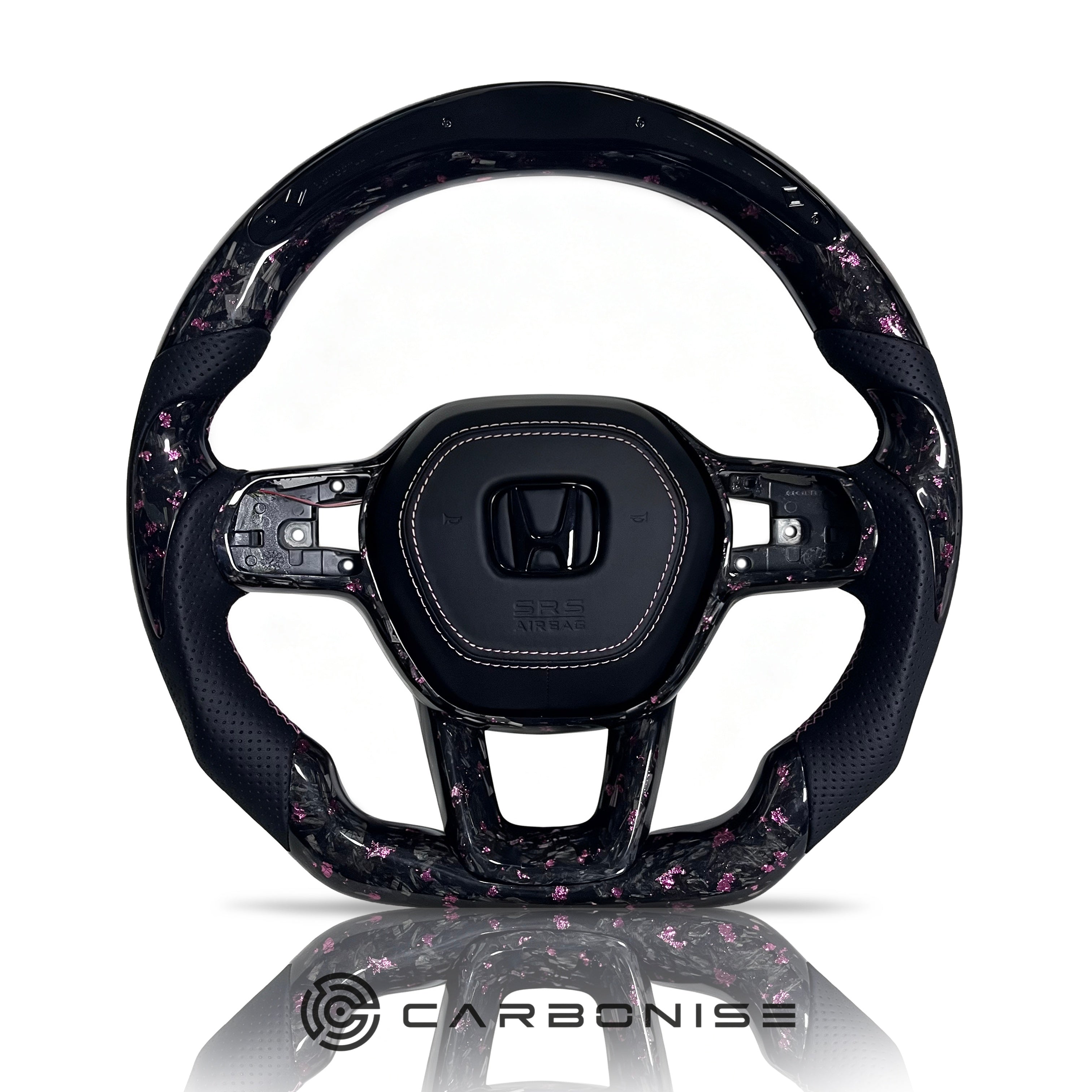Honda Steering Wheel (Forged Carbon Fiber+Perforated Leather) @11