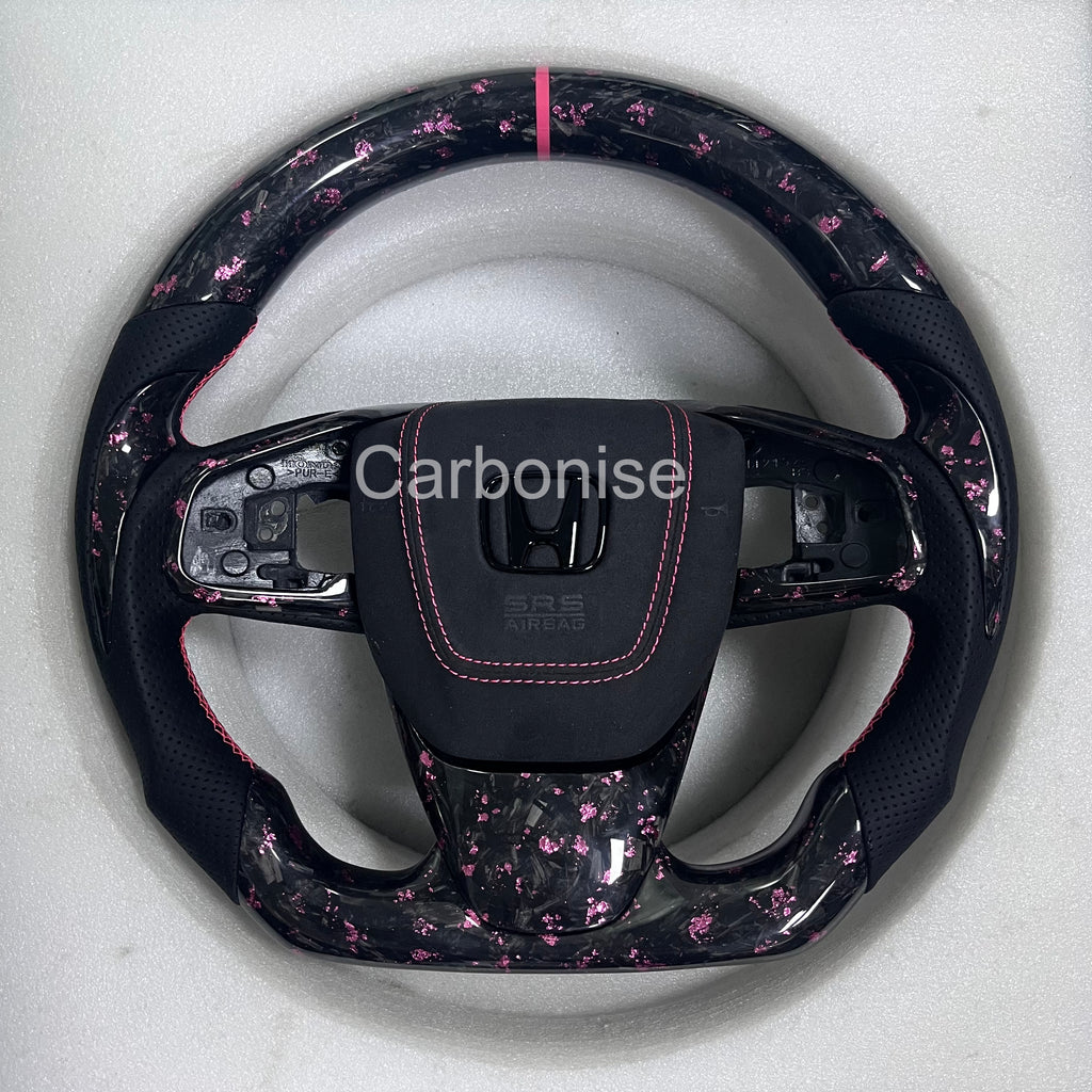 Honda Steering Wheel (Forged Carbon Fiber+Perforated Leather) @5