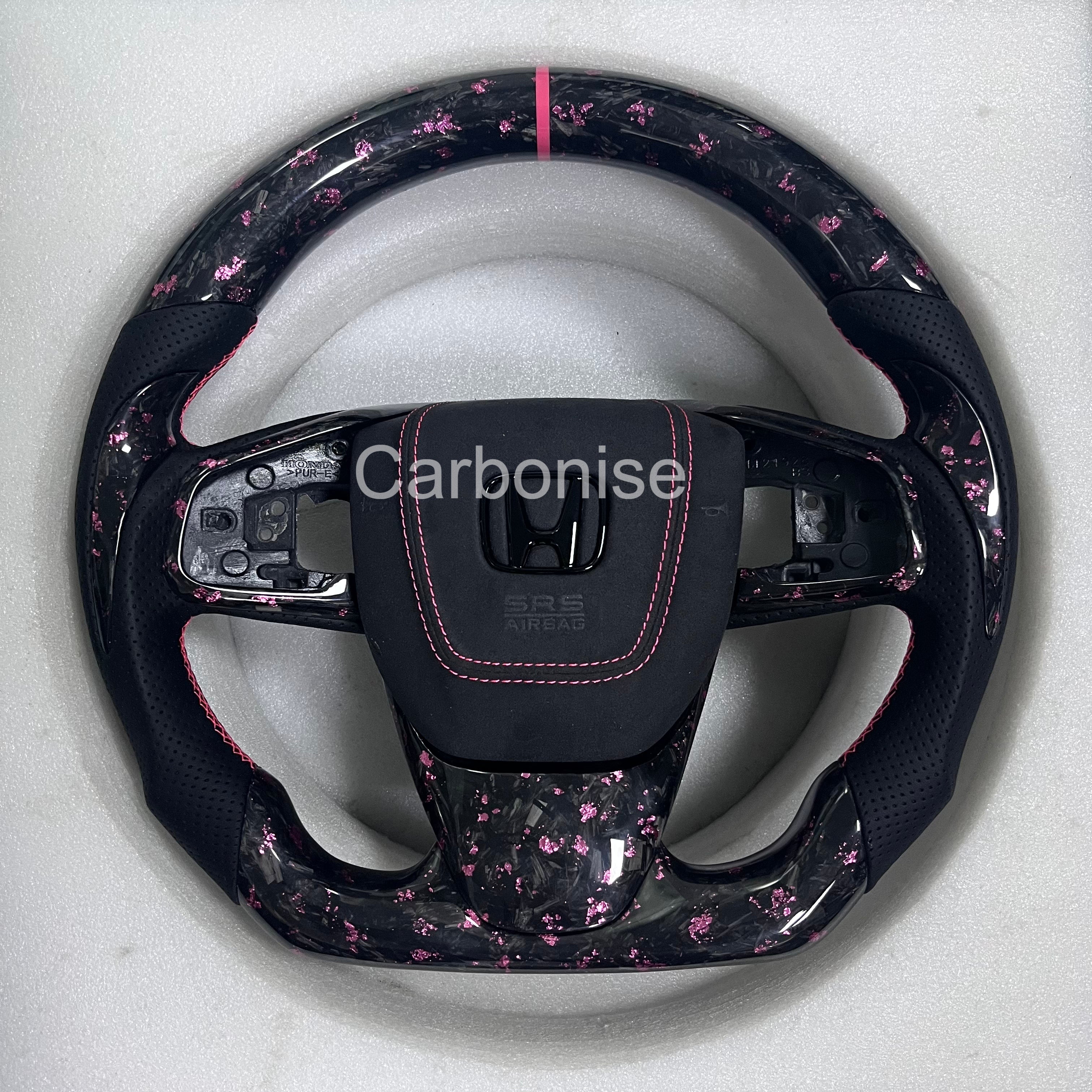 Honda Steering Wheel (Forged Carbon Fiber+Perforated Leather) @5