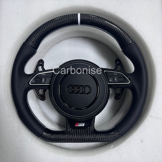 Audi Steering Wheel (Carbon Fiber+Perforated Leather) #25