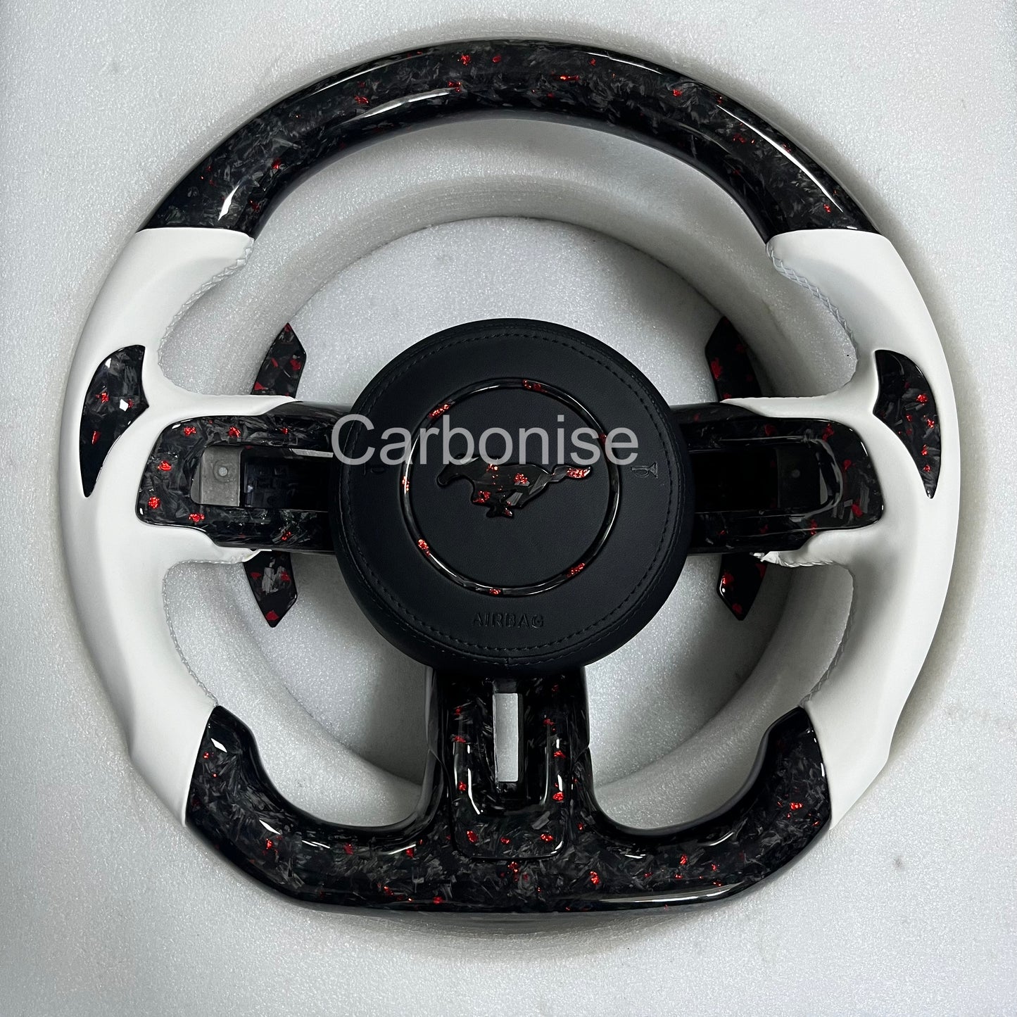 Mustang Steering Wheel (Forged Carbon Fiber+Leather)#22