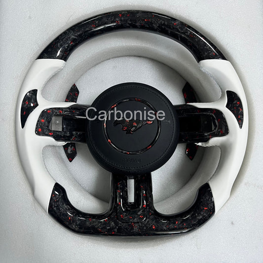 Mustang Steering Wheel (Forged Carbon Fiber+Leather)#22