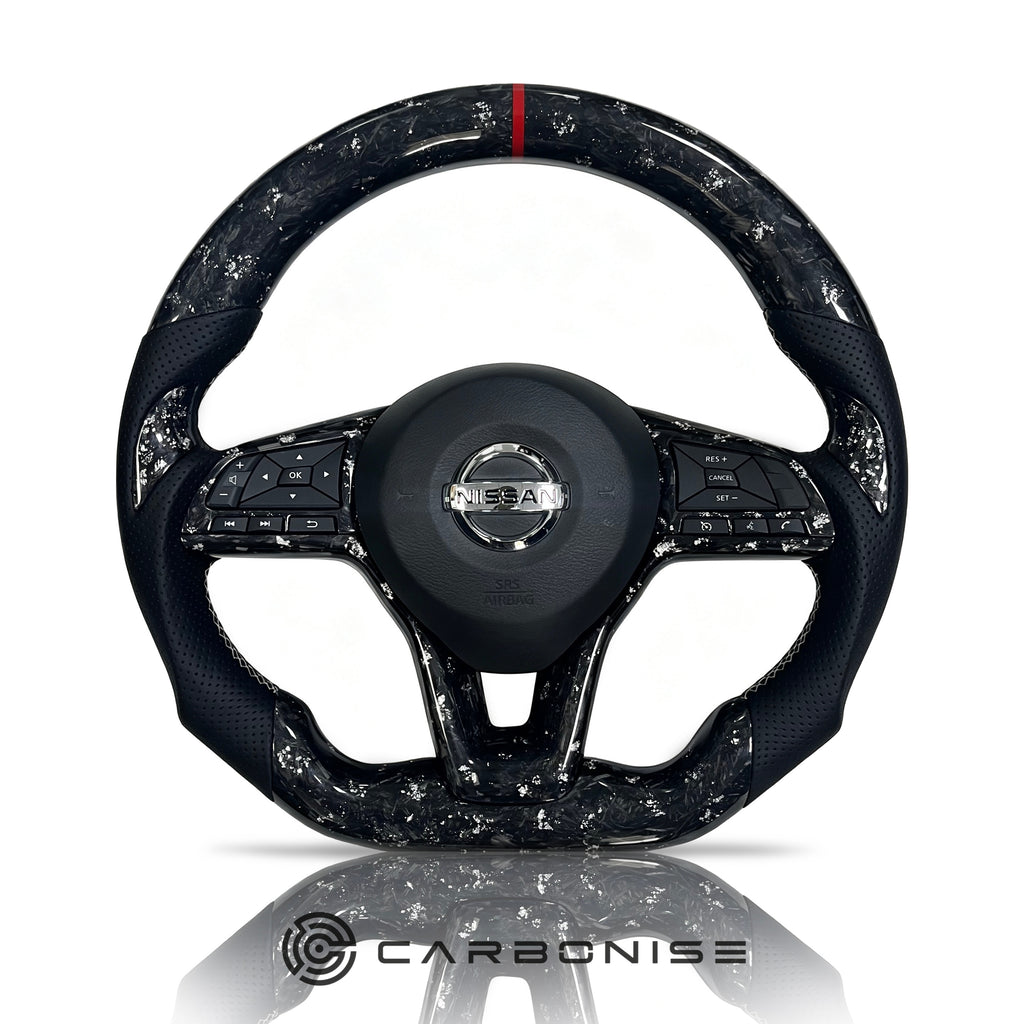 Nissan Steering Wheel (Forged Carbon Fiber+Perforated Leather) @2