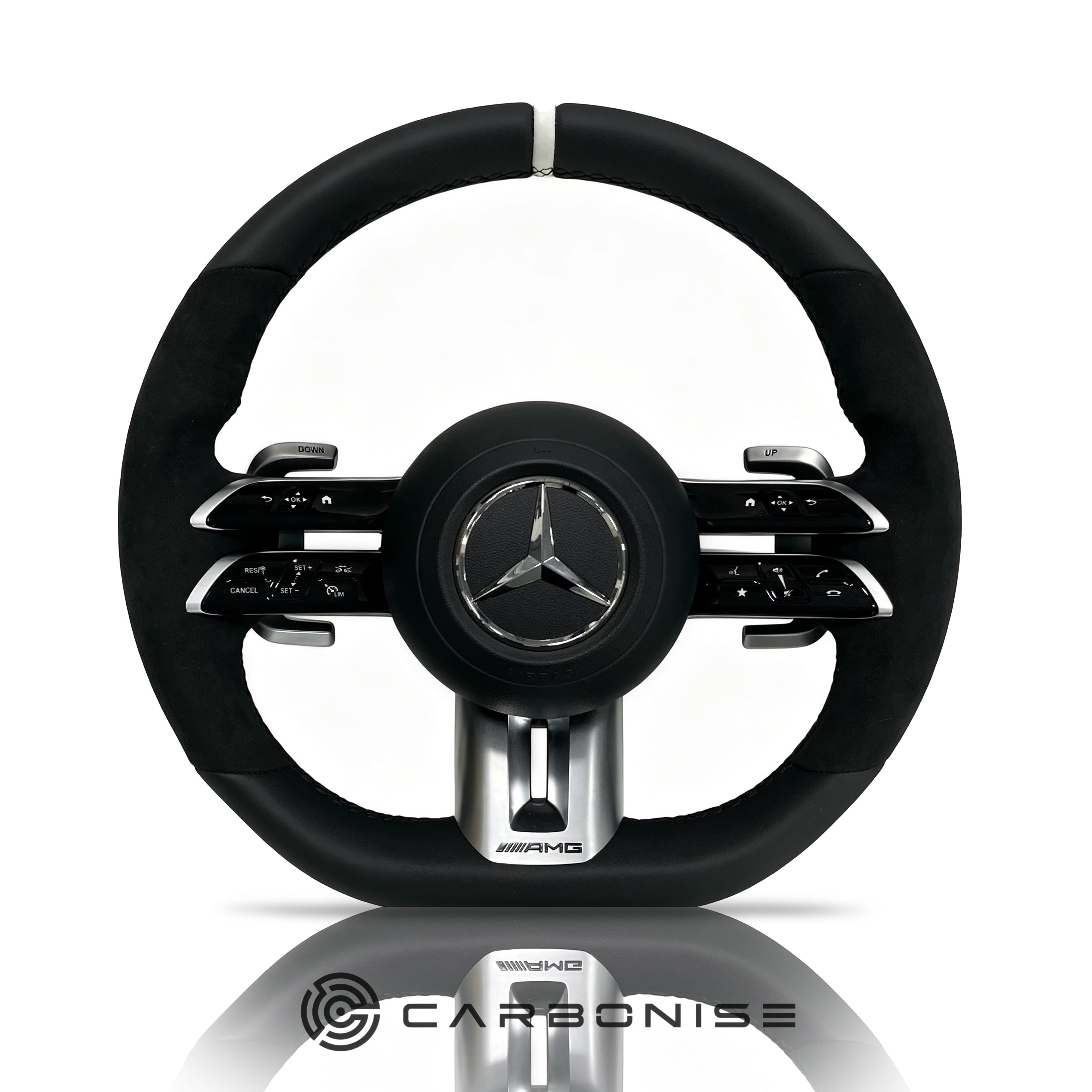 Mercedes-Benz Steering Wheel (Smooth Leather+Alcantara) #Q35
