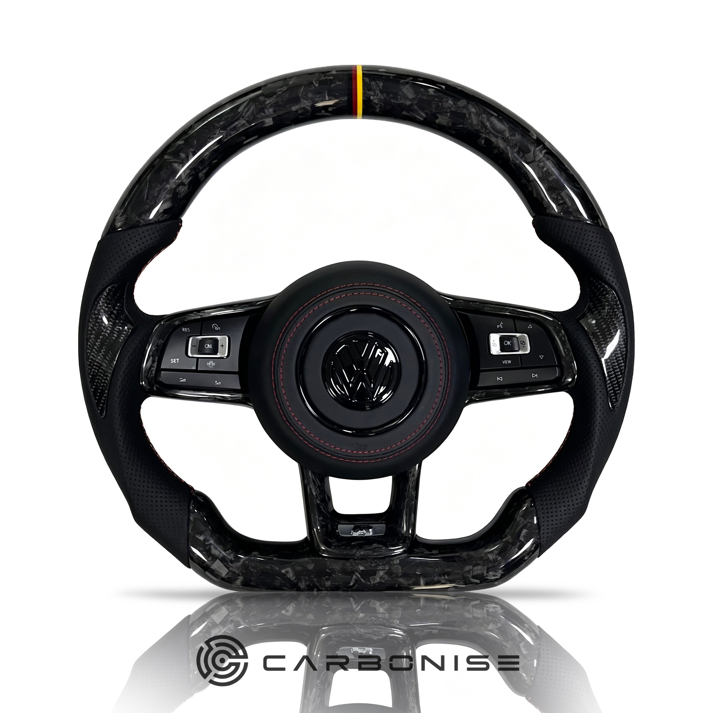 Volkswagen Golf Steering Wheel (Forged Carbon Fiber+Perforated Leather) #1