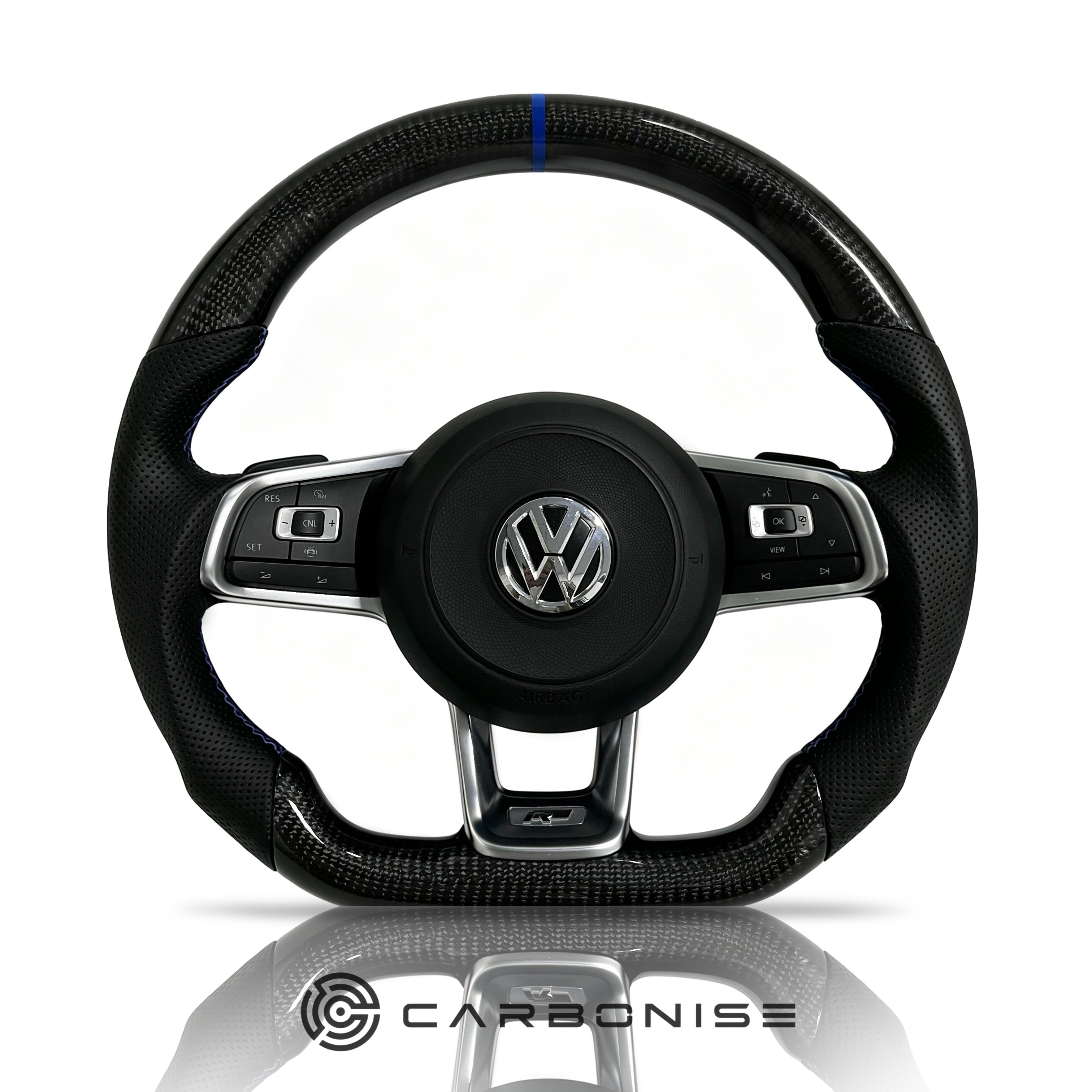 Volkswagen Golf Steering Wheel (Carbon Fiber+Perforated Leather) #10