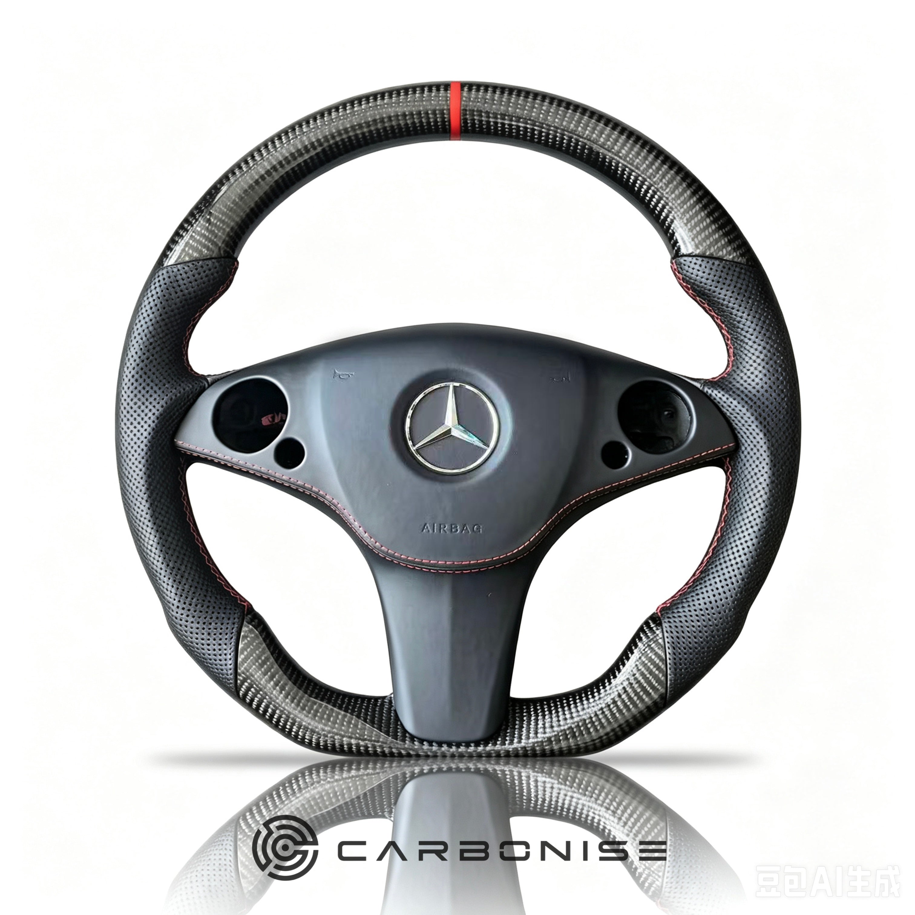 Mercedes-Benz Steering Wheel (Carbon Fiber+Perforated Leather) &10