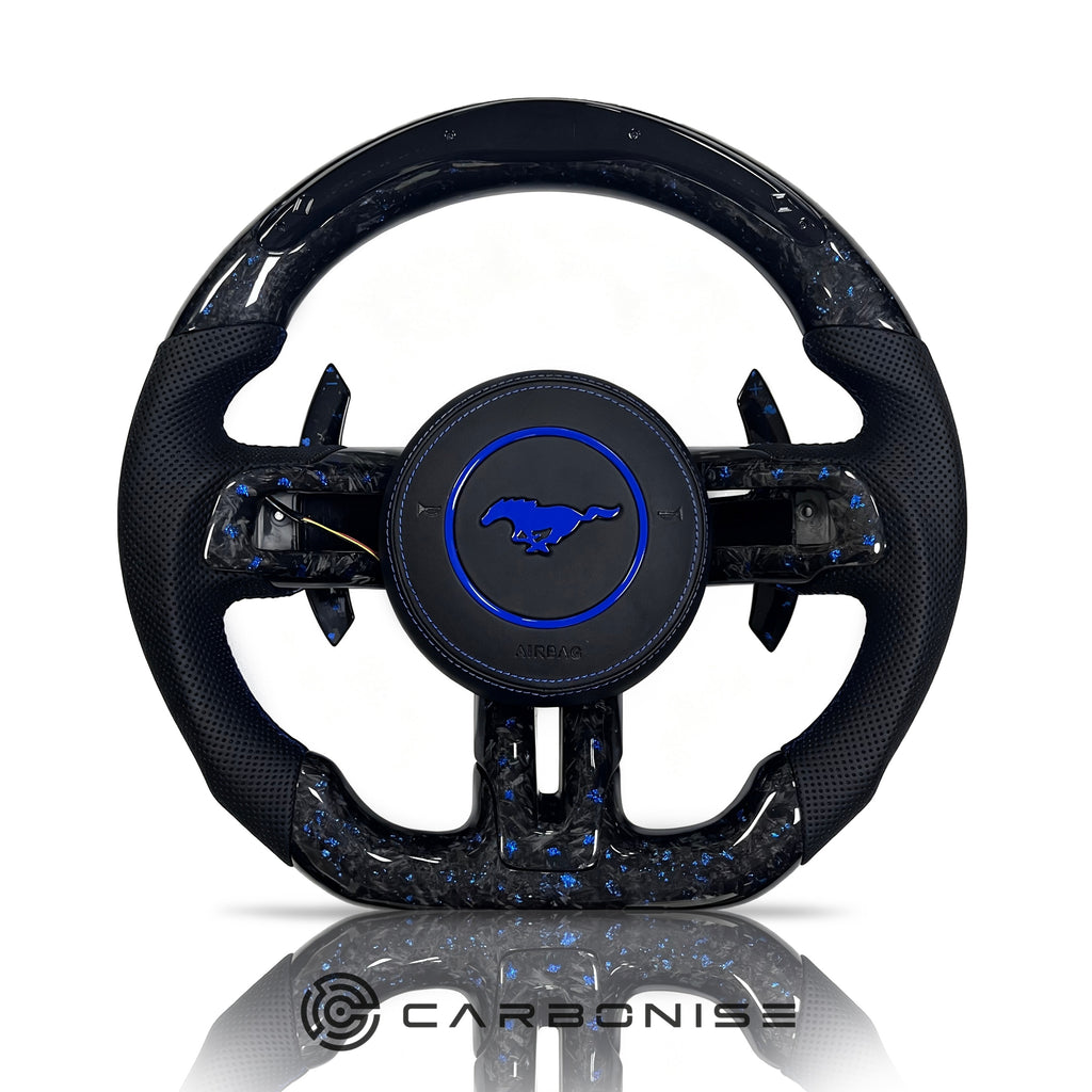 Mustang Steering Wheel (Forged Carbon+Perforated Leather)#13