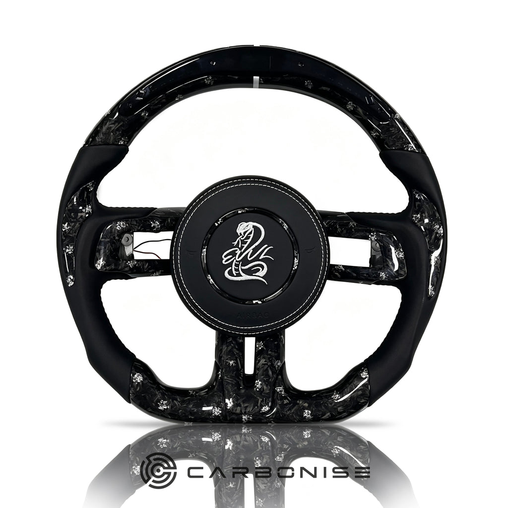 Mustang Steering Wheel (Forged Carbon Fiber+Leather) #15