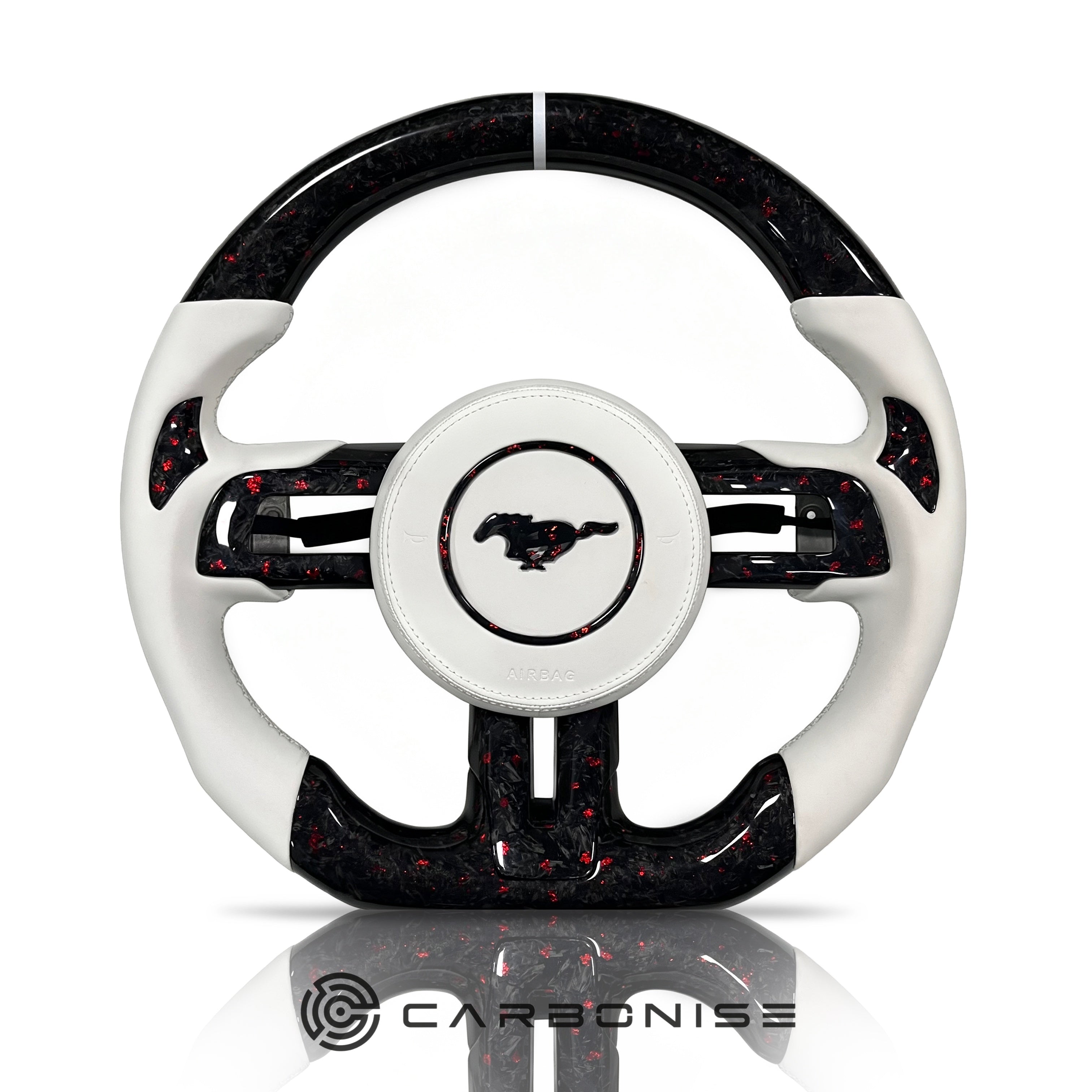 Mustang Steering Wheel (Forged Carbon Fiber+Leather)#16