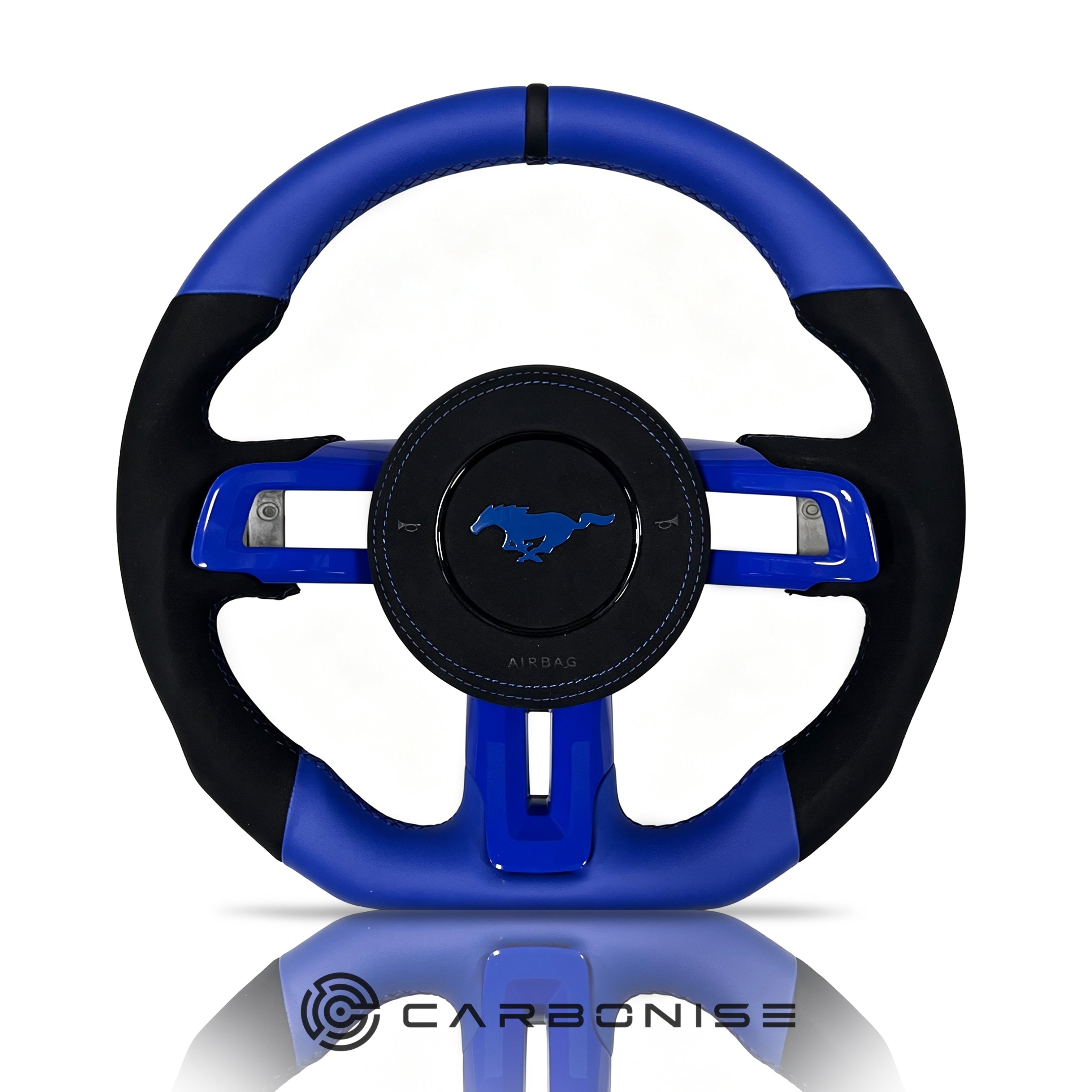 Mustang Steering Wheel (Alcantara+Leather) #18