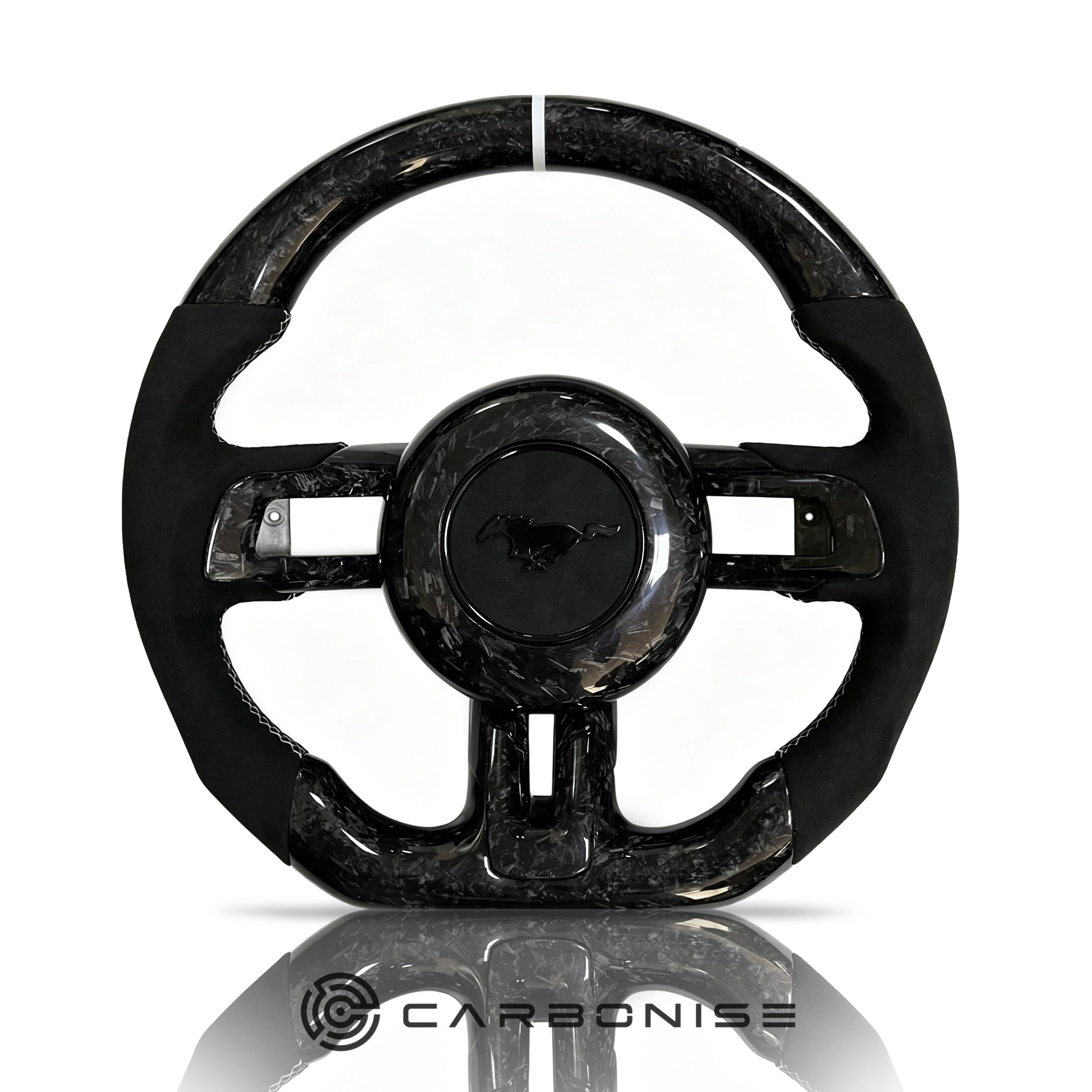 Mustang Steering Wheel (Forged Carbon+Alcantara) #19