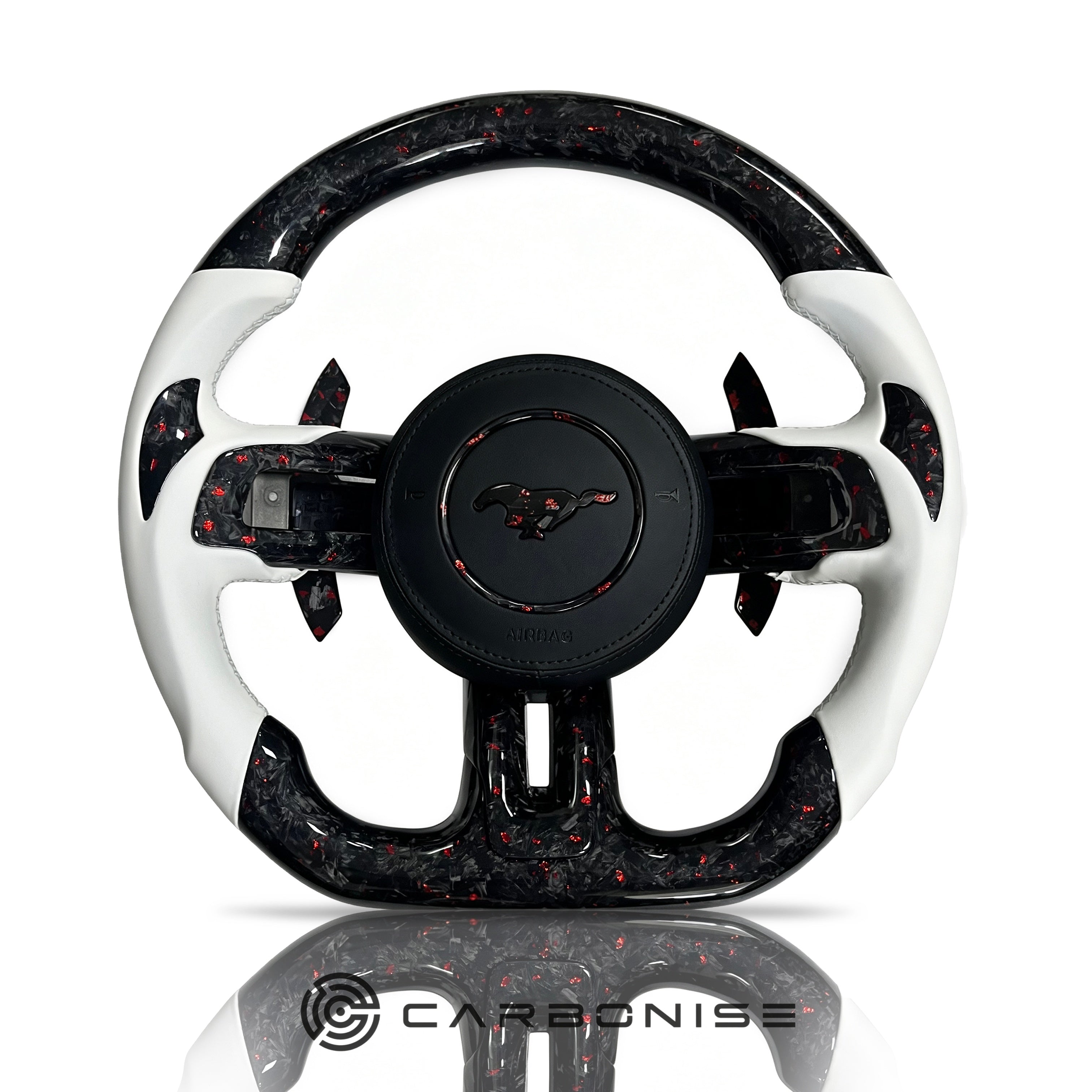 Mustang Steering Wheel (Forged Carbon Fiber+Leather)#22