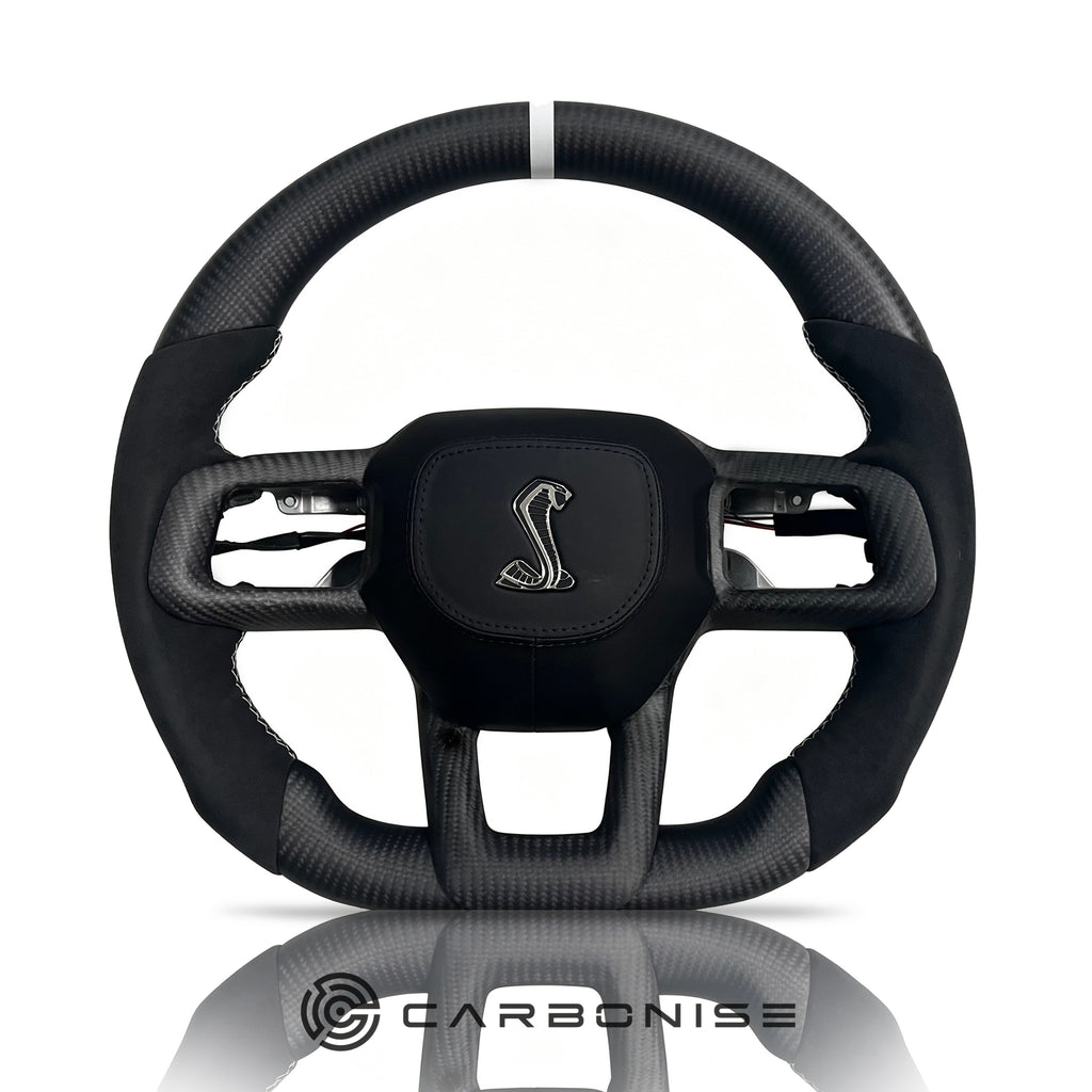 Mustang Steering Wheel (Matte Carbon Fiber+Alcantara) @4
