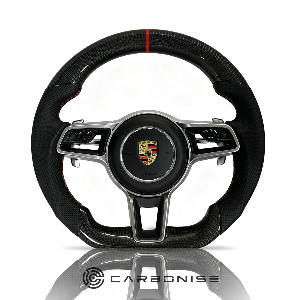 Porsche Steering Wheel (Carbon Fiber+Perforated Leather) @2