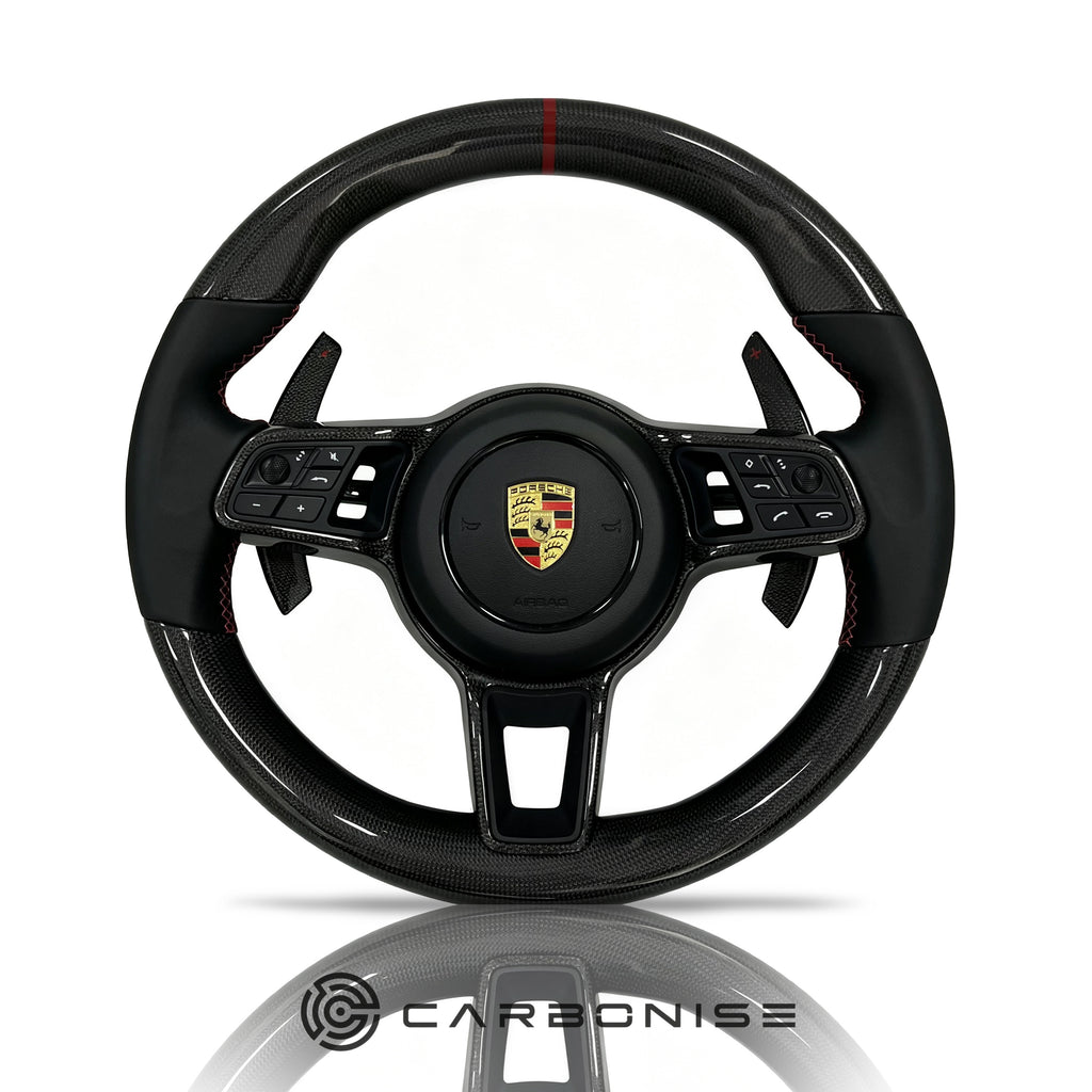 Porsche Steering Wheel (Carbon Fiber+Smooth Leather) @5