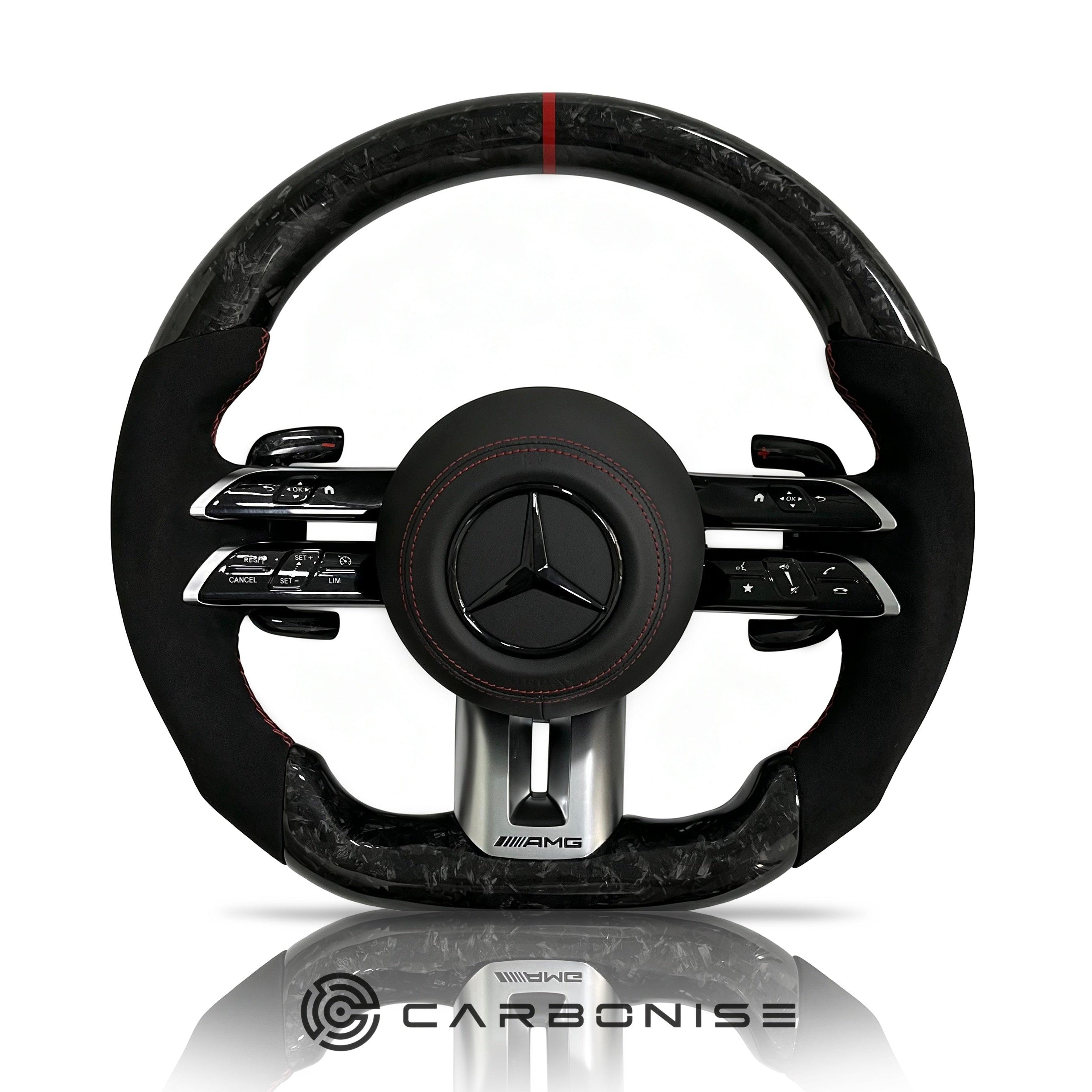 Mercedes-Benz Steering Wheel (Forged Carbon Fiber+Alcantara) #Q11