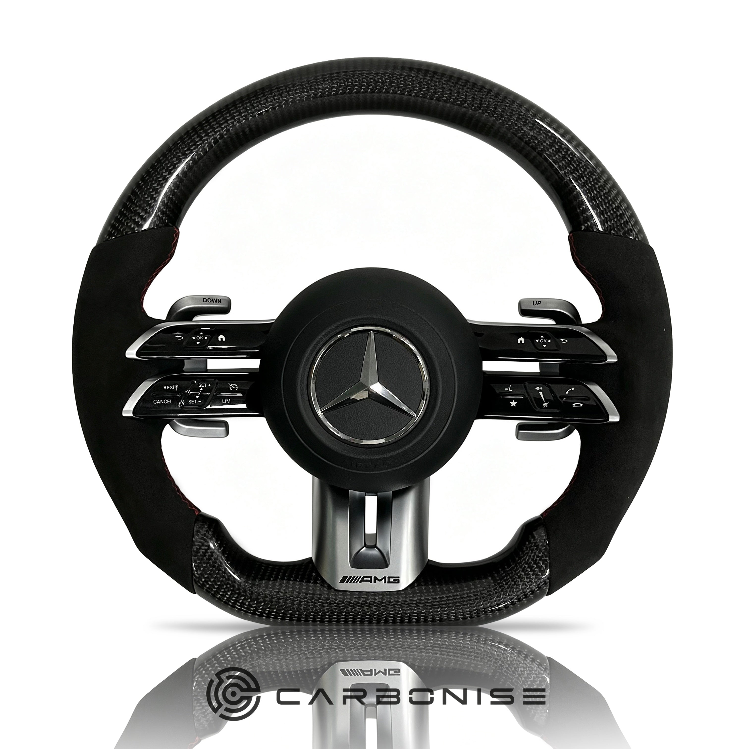 Mercedes-Benz Steering Wheel (Carbon Fiber+Alcantara) #Q12