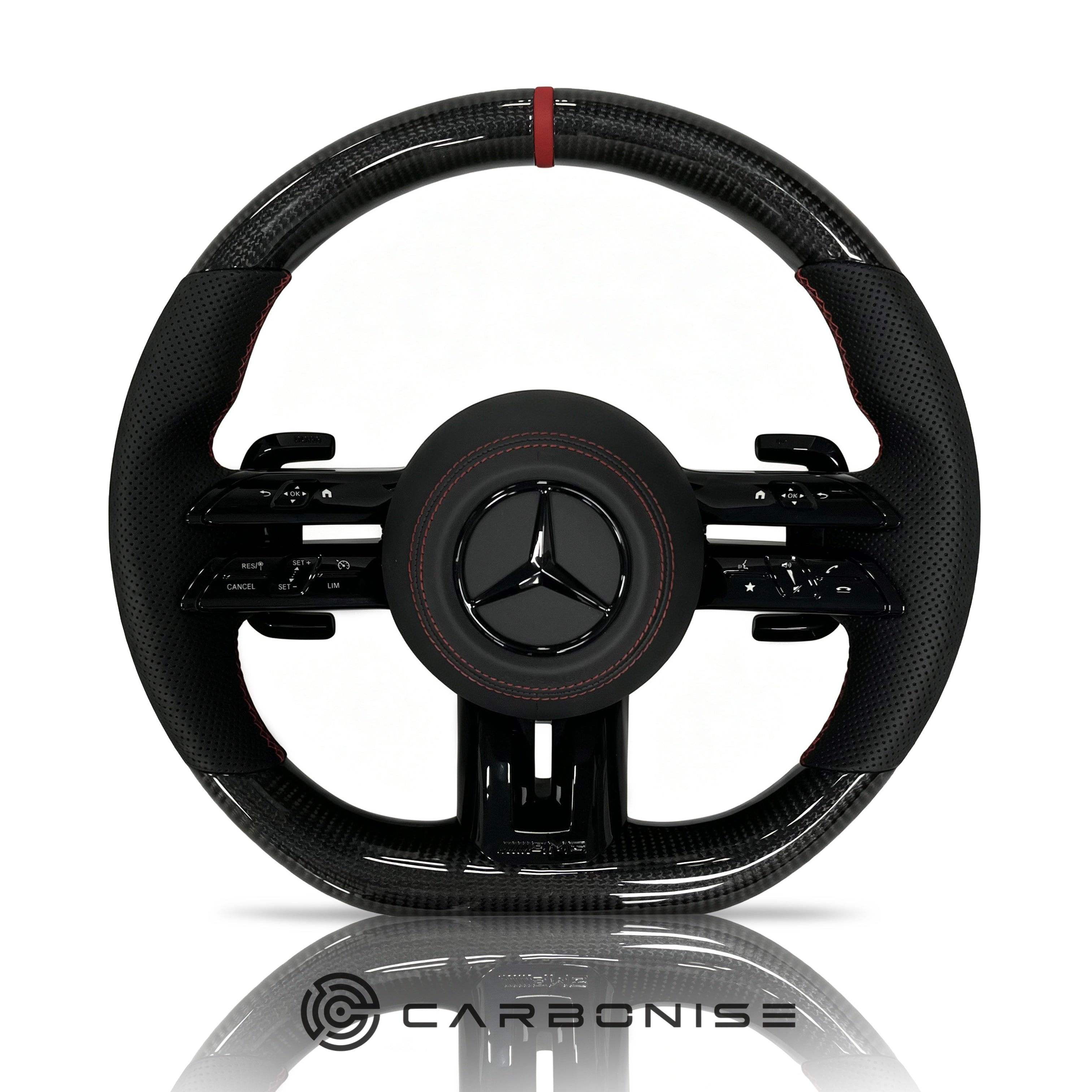 Mercedes-Benz Steering Wheel (Carbon Fiber+Perforated Leather) #Q15
