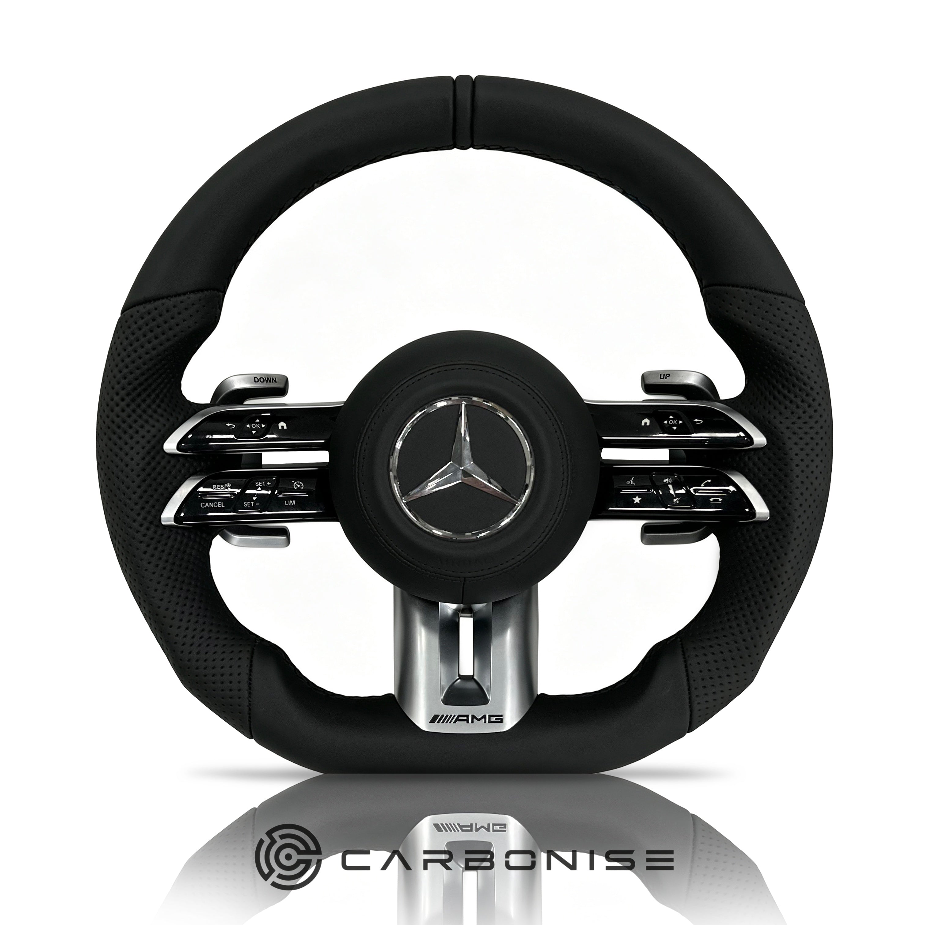 Mercedes-Benz Steering Wheel (Smooth Leather+Perforated Leather) #Q16