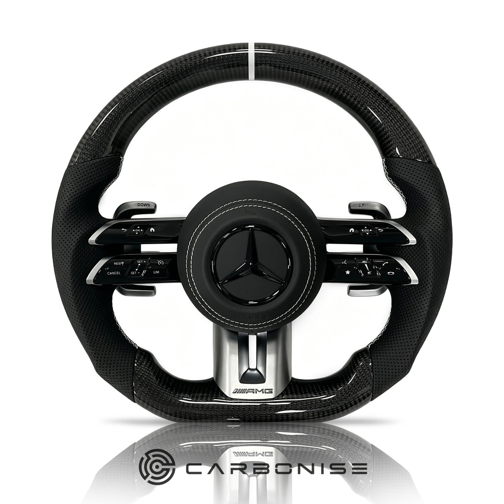 Mercedes-Benz Steering Wheel (Carbon Fiber+Perforated Leather) #Q18