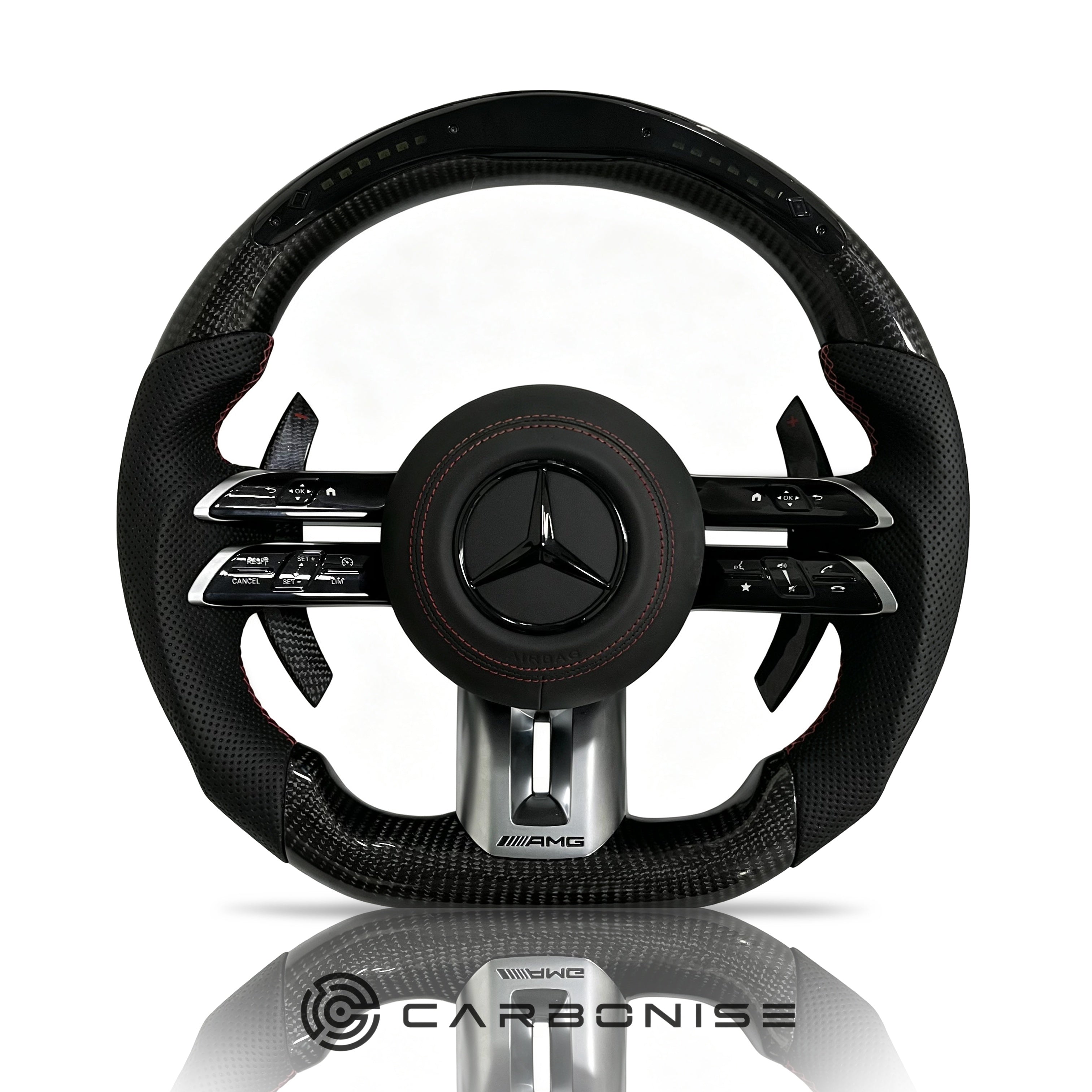 Mercedes-Benz Steering Wheel (Carbon Fiber+Perforated Leather) #Q1