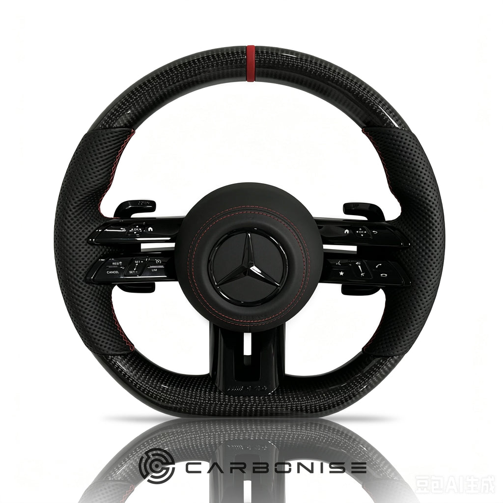 Mercedes-Benz Steering Wheel (Carbon Fiber+Perforated Leather) #Q20