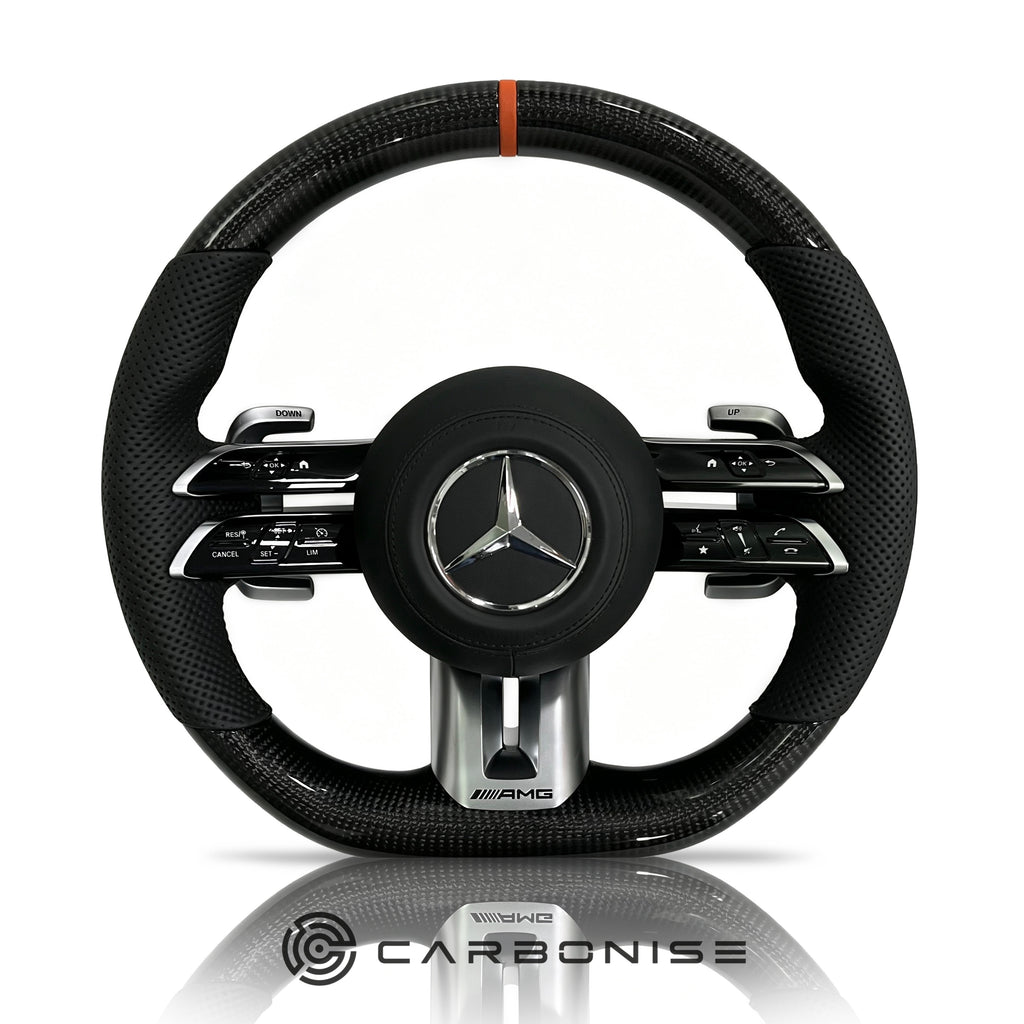 Mercedes-Benz Steering Wheel (Carbon Fiber+Perforated Leather) #Q21