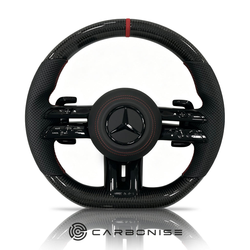 Mercedes-Benz Steering Wheel (Carbon Fiber+Perforated Leather) #Q23