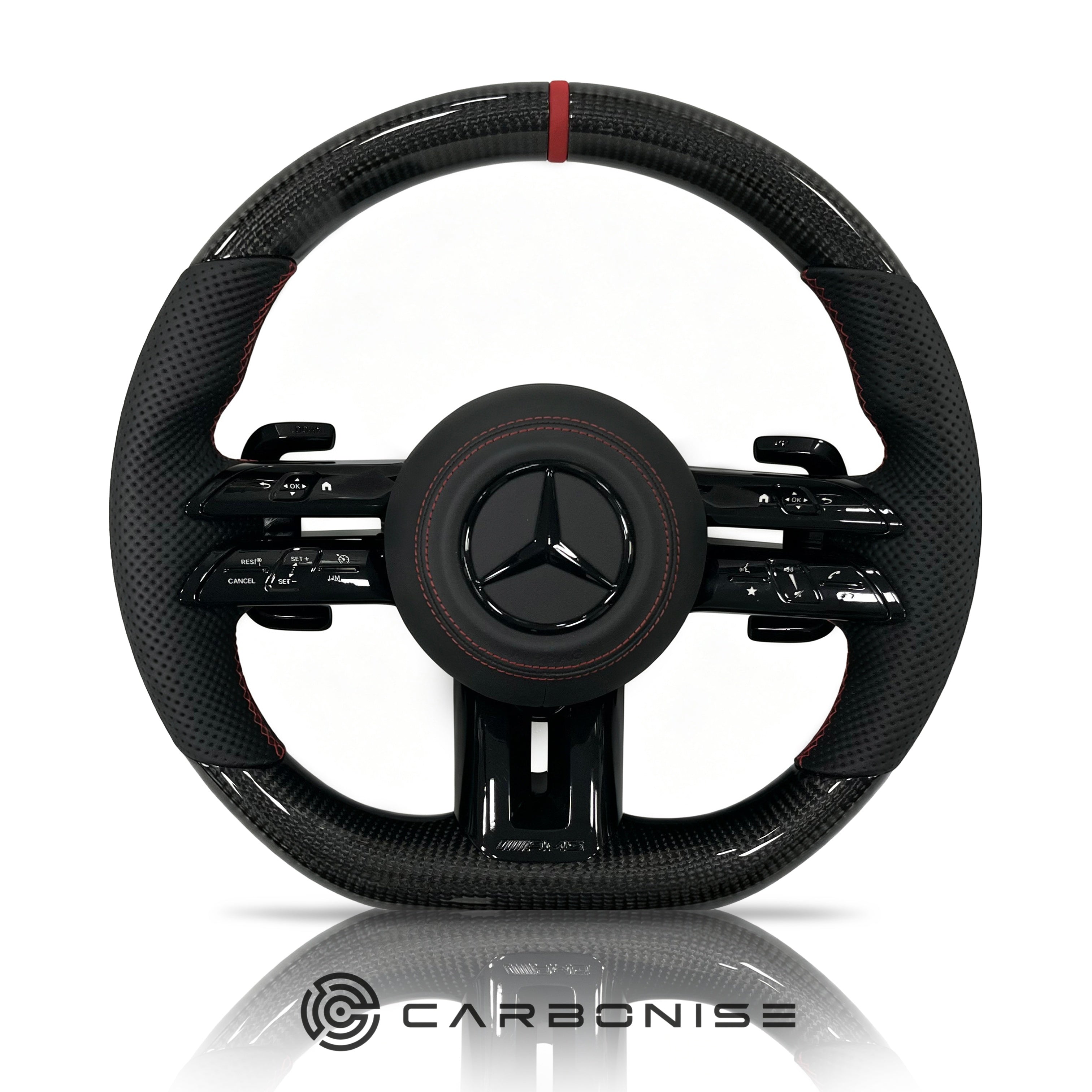 Mercedes-Benz Steering Wheel (Carbon Fiber+Perforated Leather) #Q23