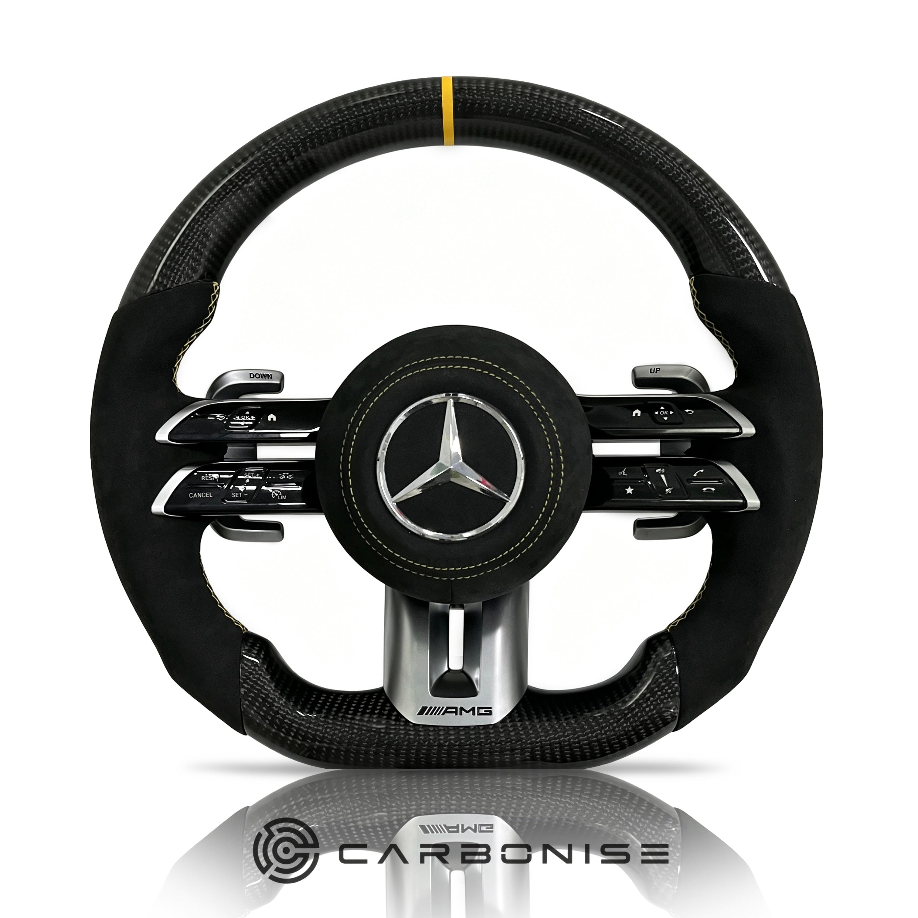 Mercedes-Benz Steering Wheel (Carbon Fiber+Alcantara) #Q28