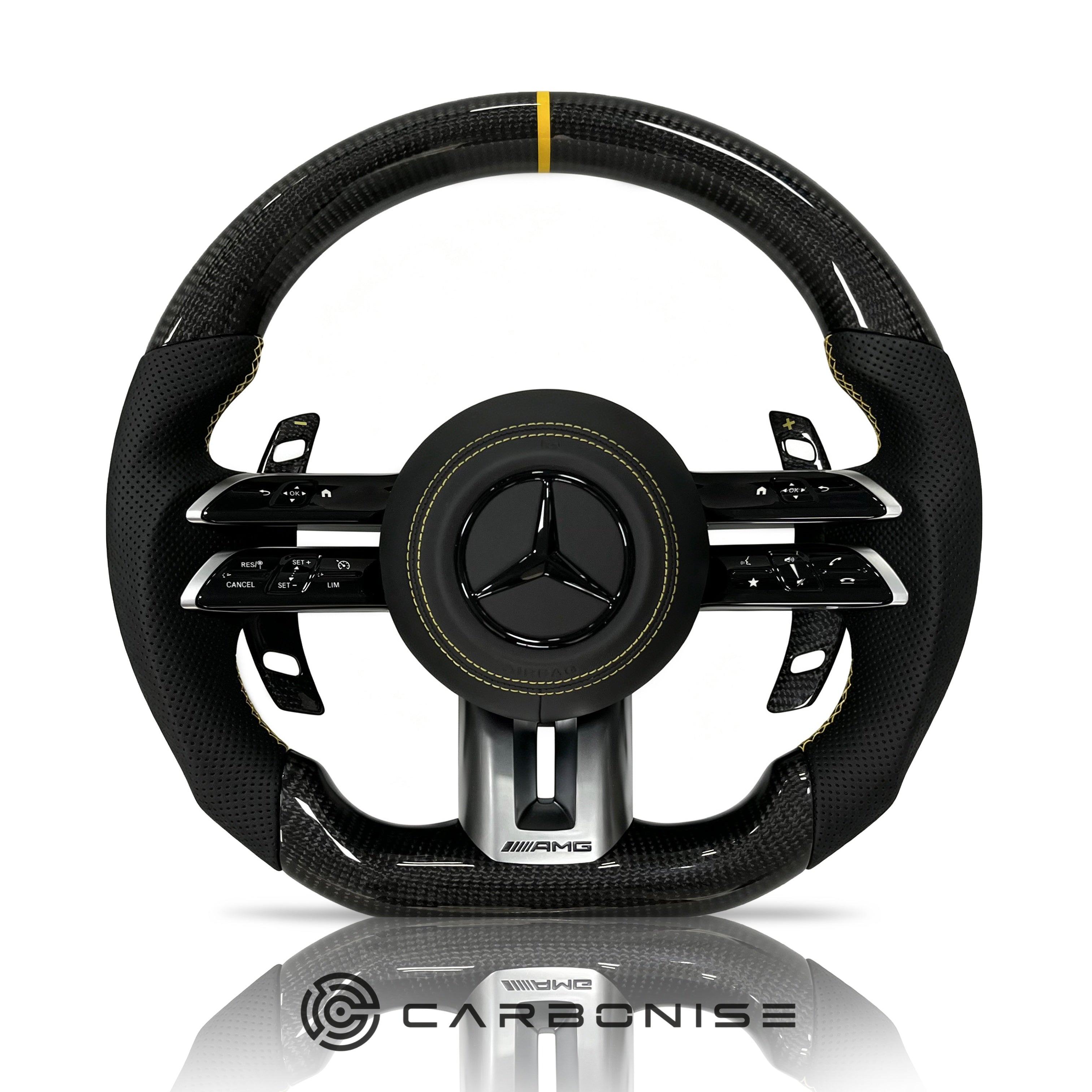 Mercedes-Benz Steering Wheel (Carbon Fiber+Perforated Leather) #Q2