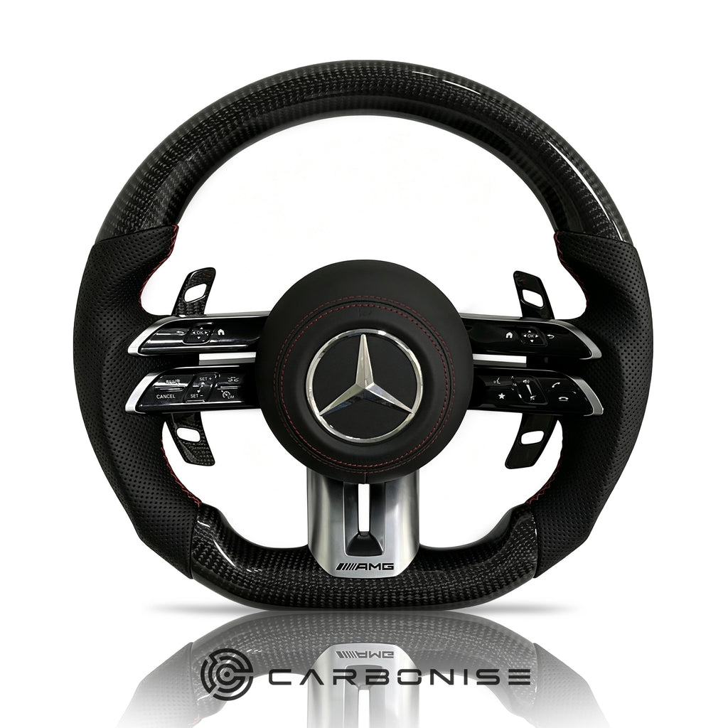 Mercedes-Benz Steering Wheel (Carbon Fiber+Perforated Leather) #Q30