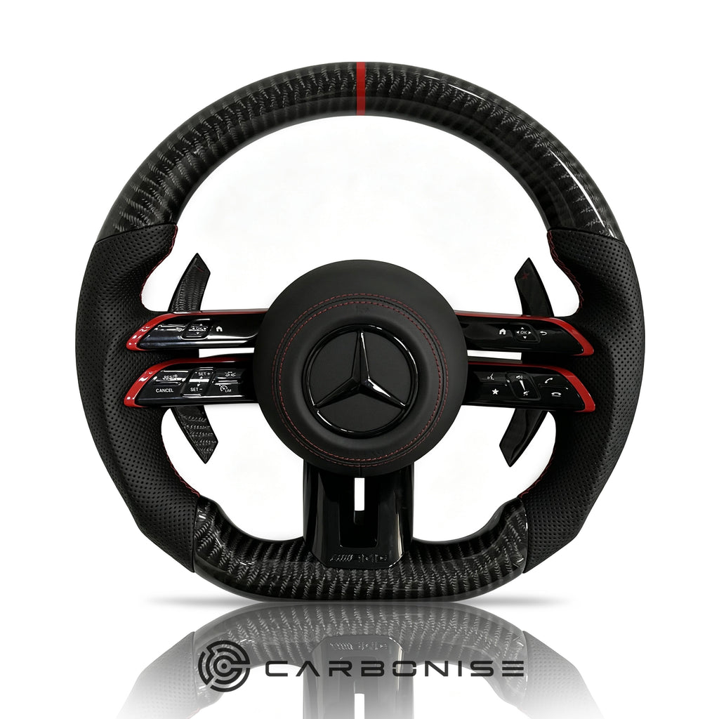 Mercedes-Benz Steering Wheel (Carbon Fiber+Perforated Leather) #Q31