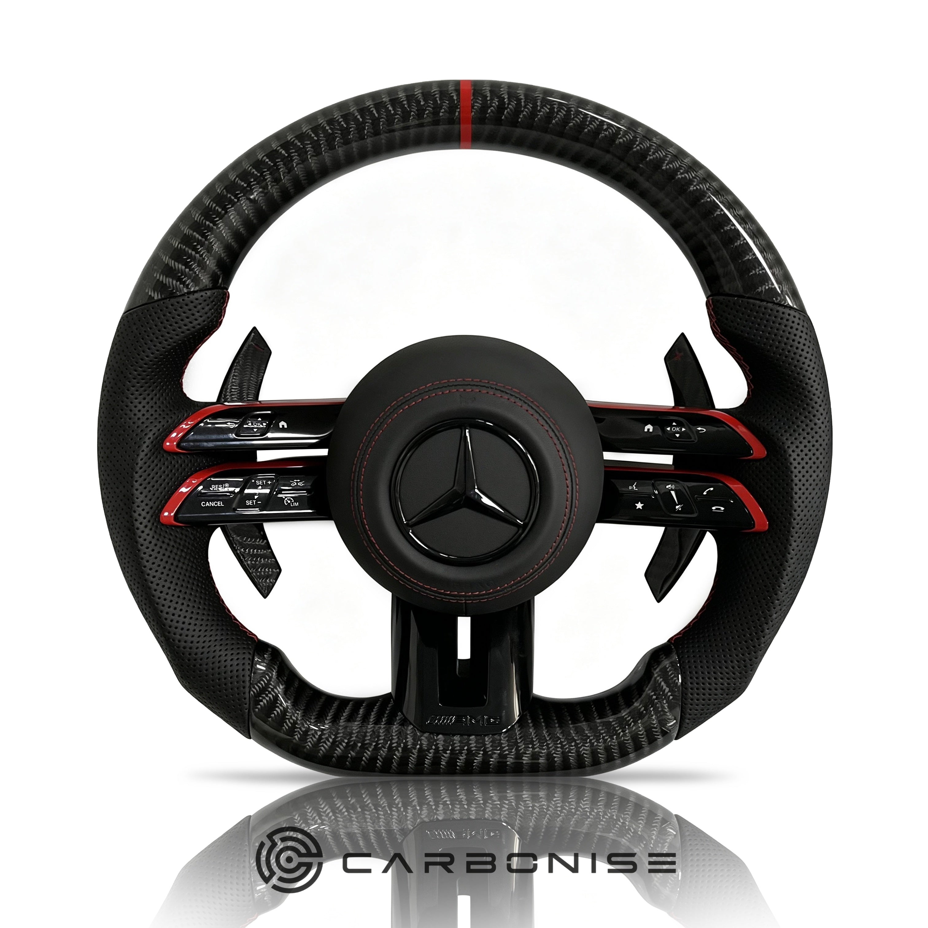 Mercedes-Benz Steering Wheel (Carbon Fiber+Perforated Leather) #Q31