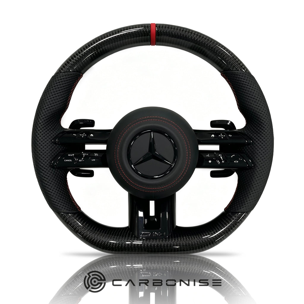 Mercedes-Benz Steering Wheel (Carbon Fiber+Perforated Leather) #Q34